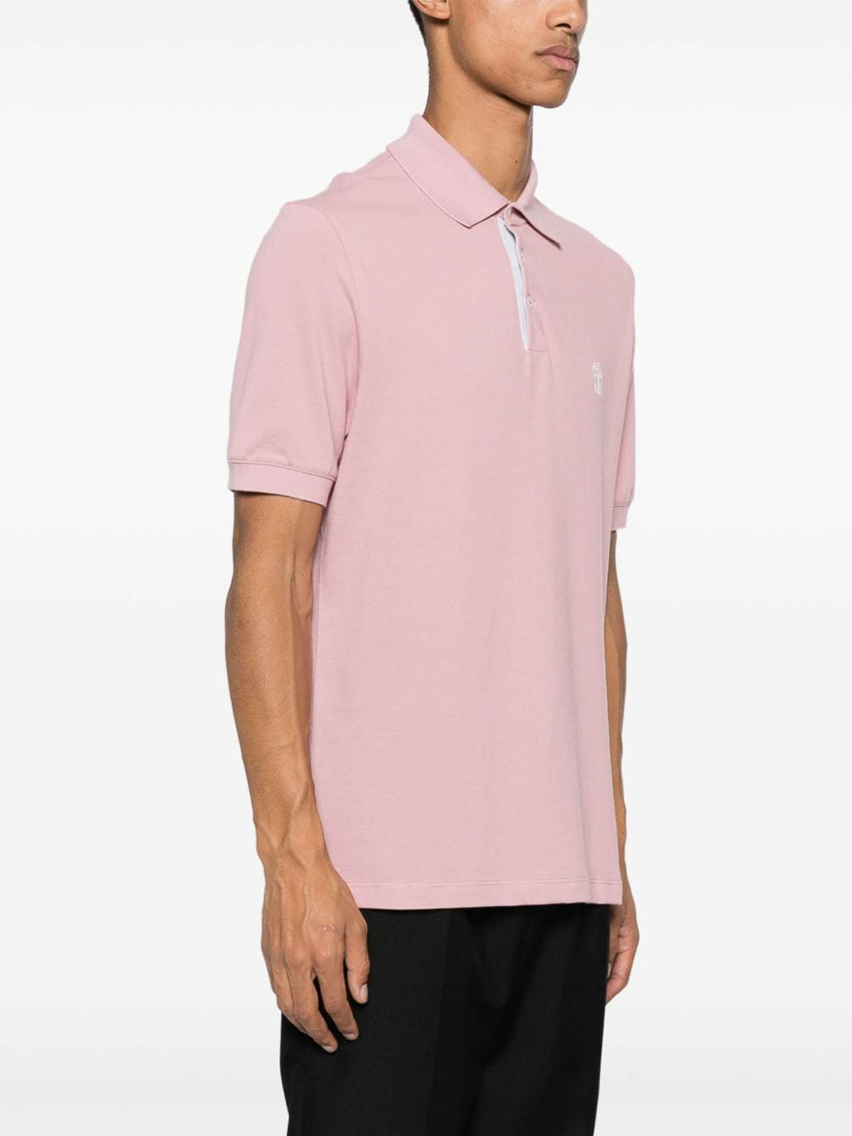 Shop Brunello Cucinelli Pink Polo Shirt In Color Carne Y Neutral