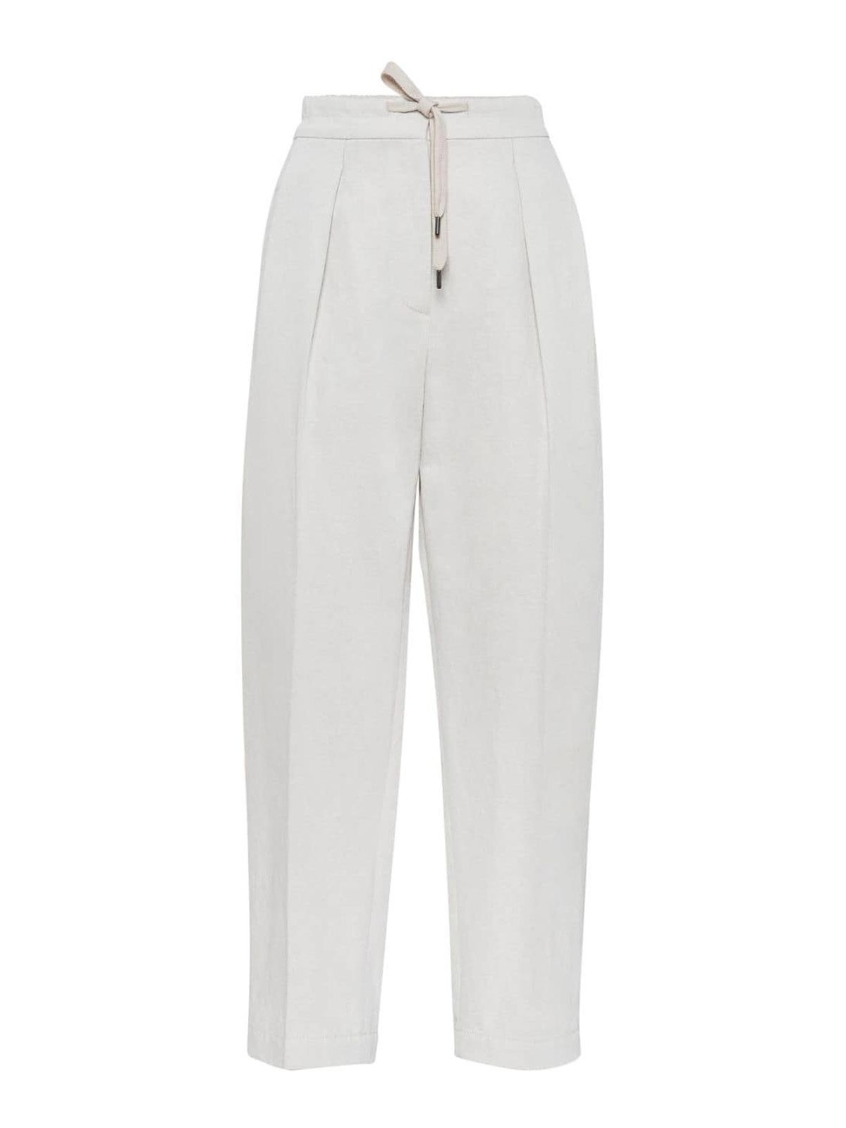 Shop Brunello Cucinelli Straight Trousers In Blanco