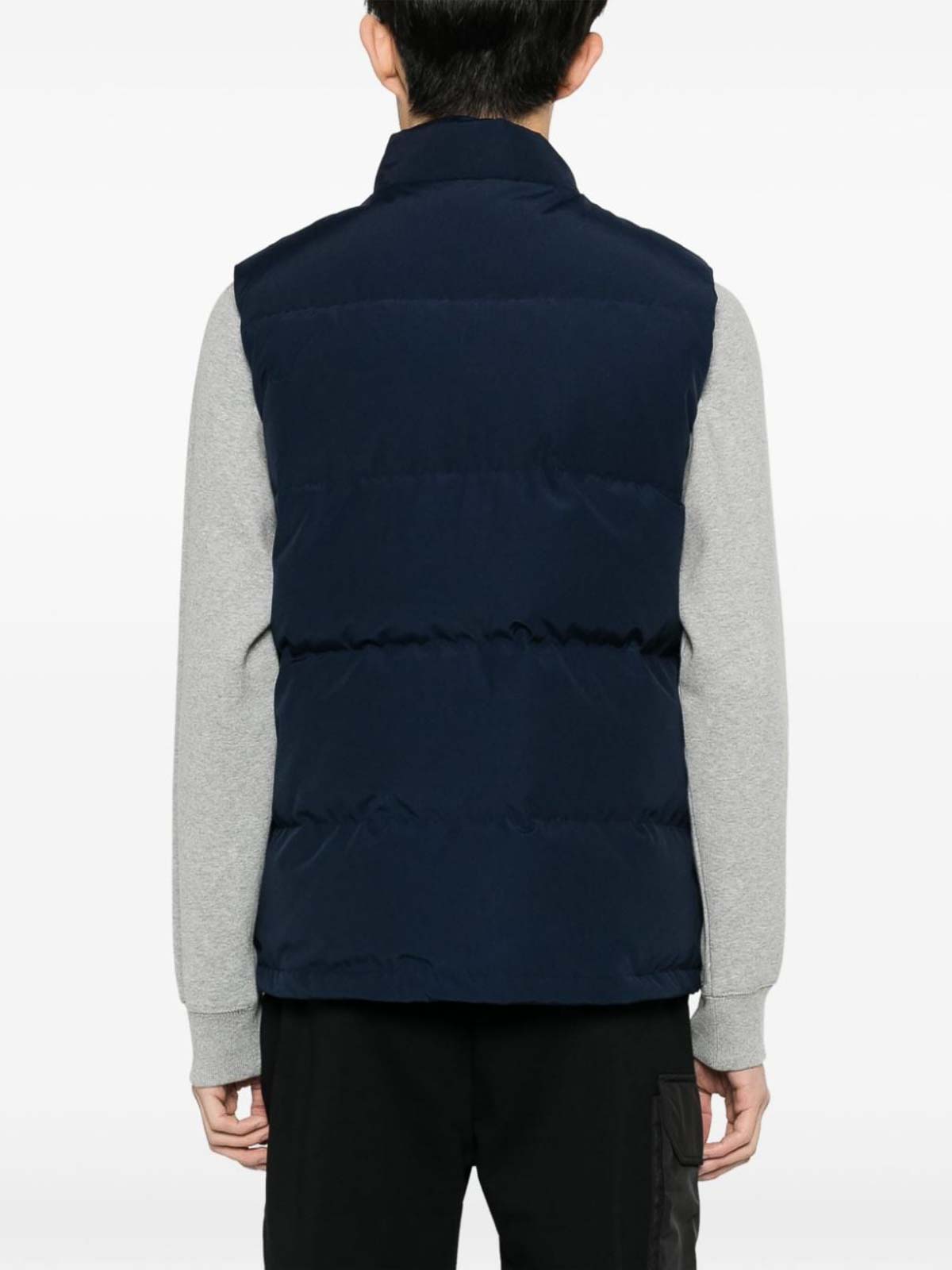 Shop Canada Goose Vest With Logo In Azul Oscuro