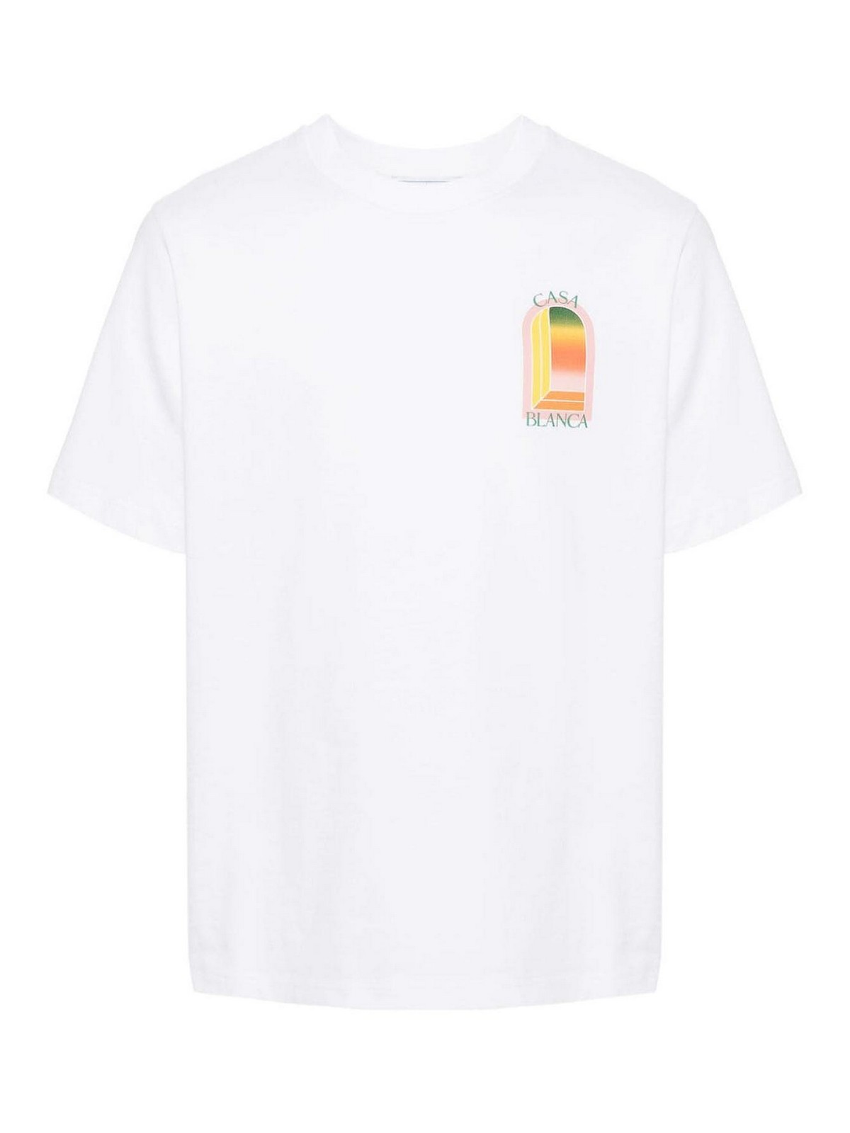 Shop Casablanca T-shirt With Print In Blanco
