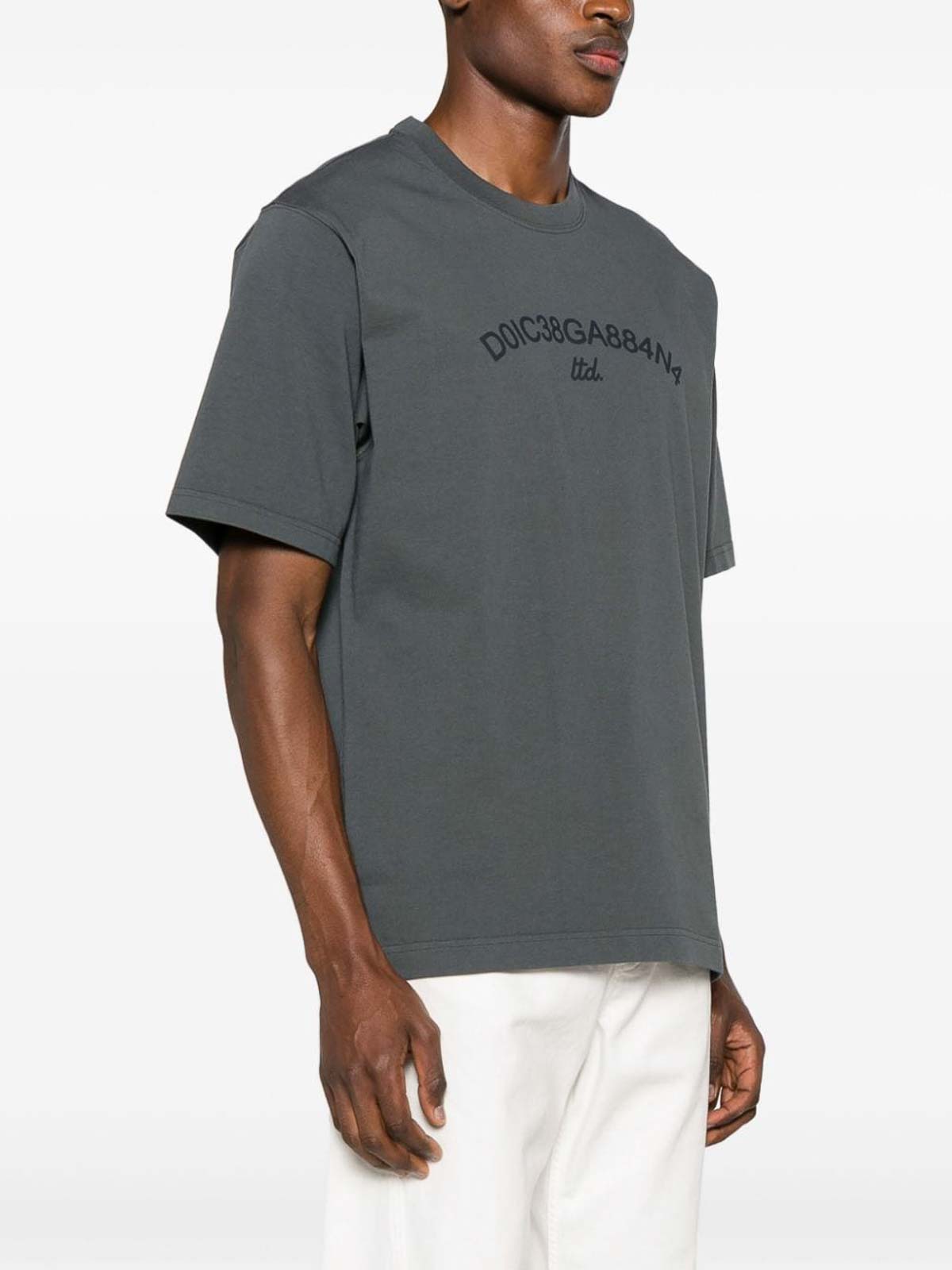 Shop Dolce & Gabbana Cotton T-shirt In Gris