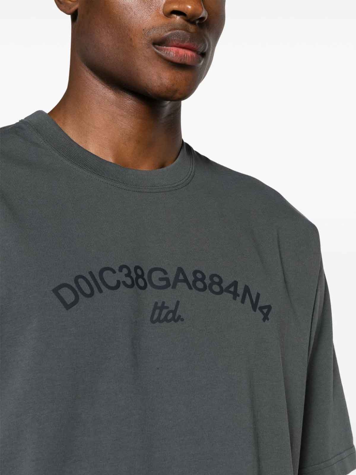 Shop Dolce & Gabbana Cotton T-shirt In Gris