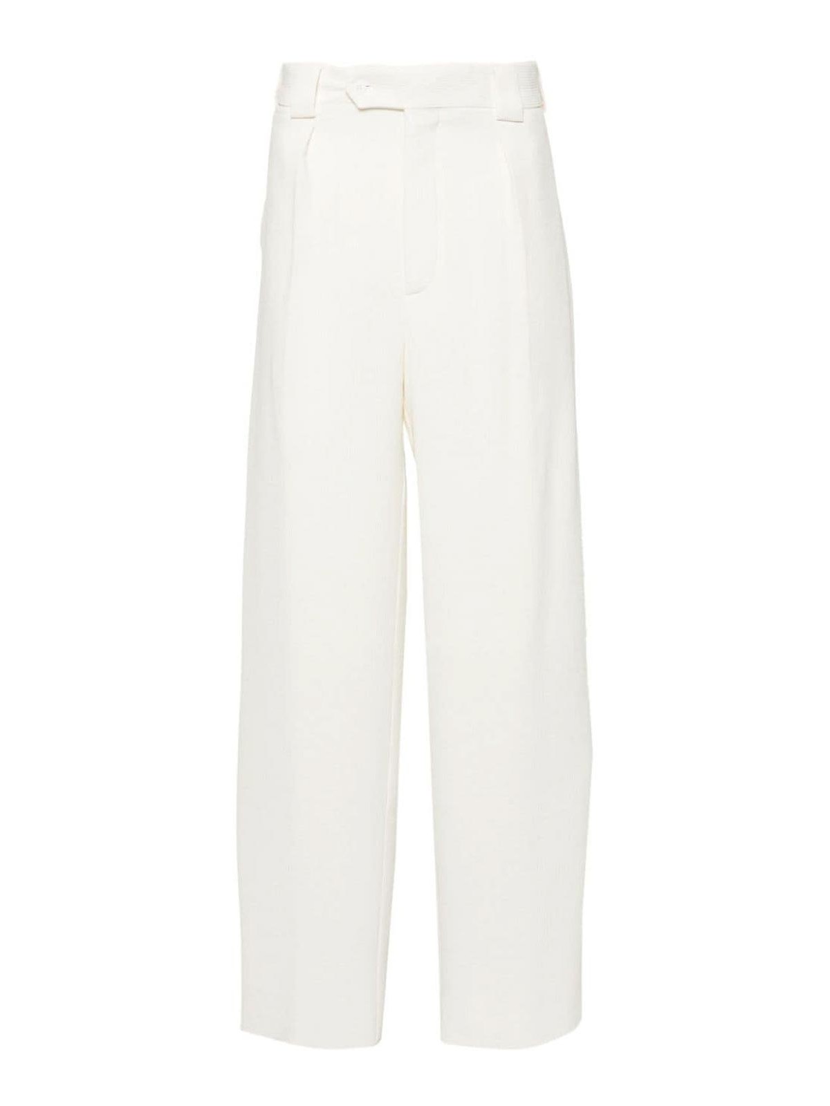 Shop Giorgio Armani White Trousers In Blanco
