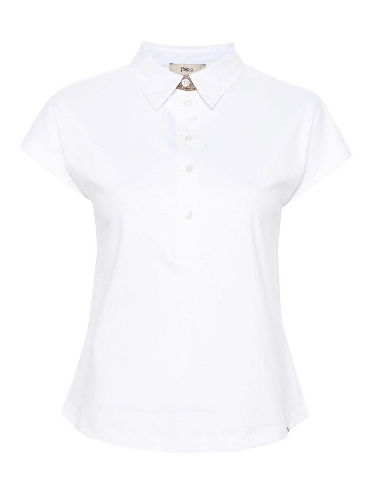 Shop Herno Cotton Polo Shirt In Blanco