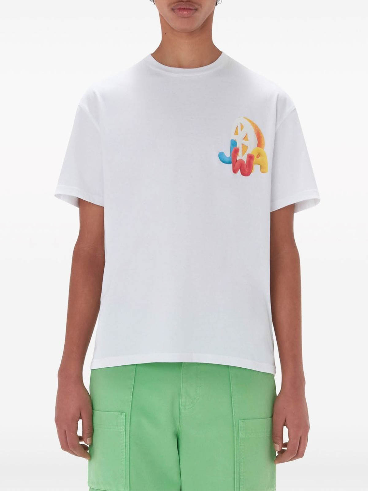 Shop Jw Anderson T-shirt With Logo In Blanco