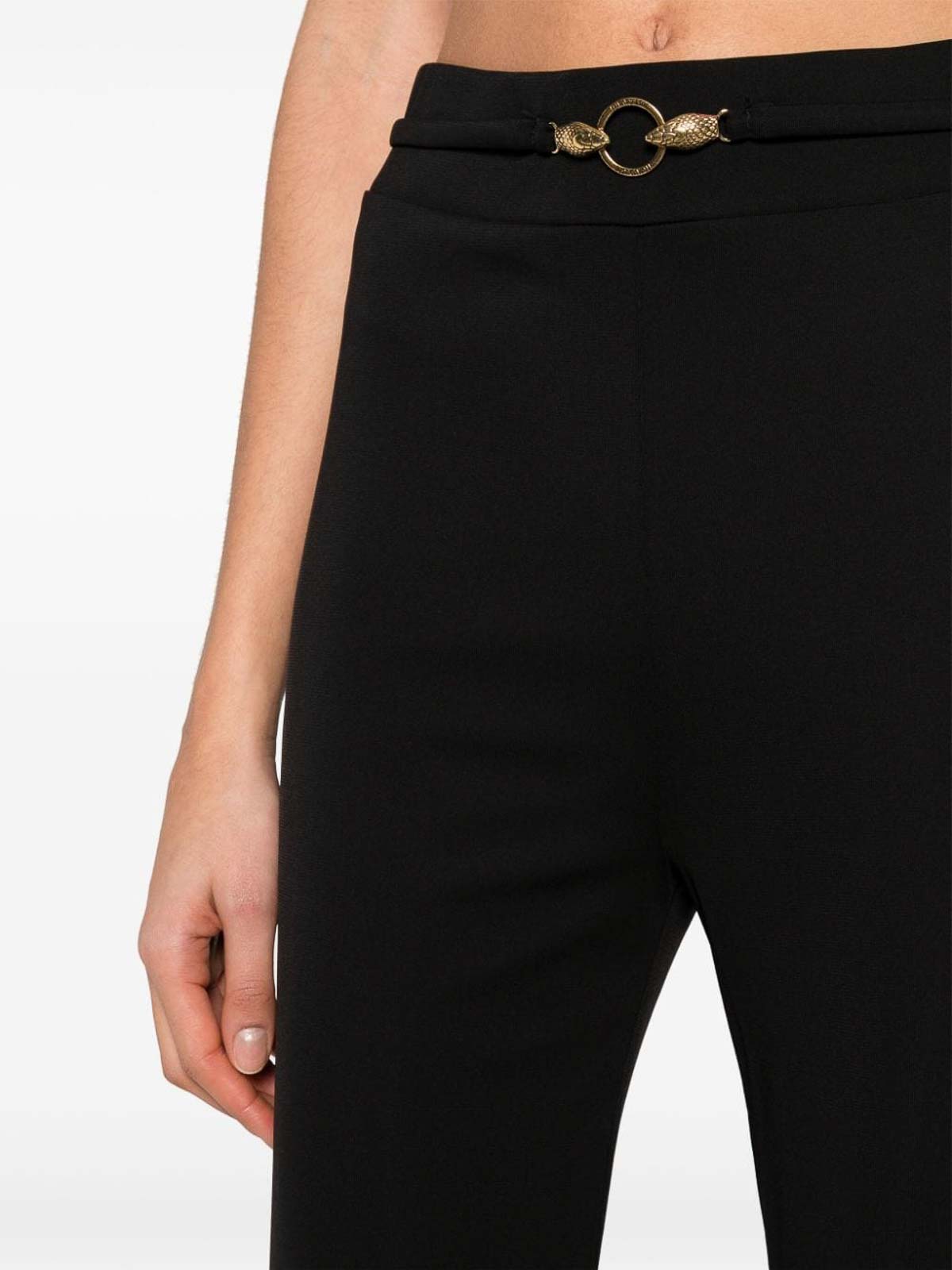 Shop Just Cavalli Logoed Trousers In Negro