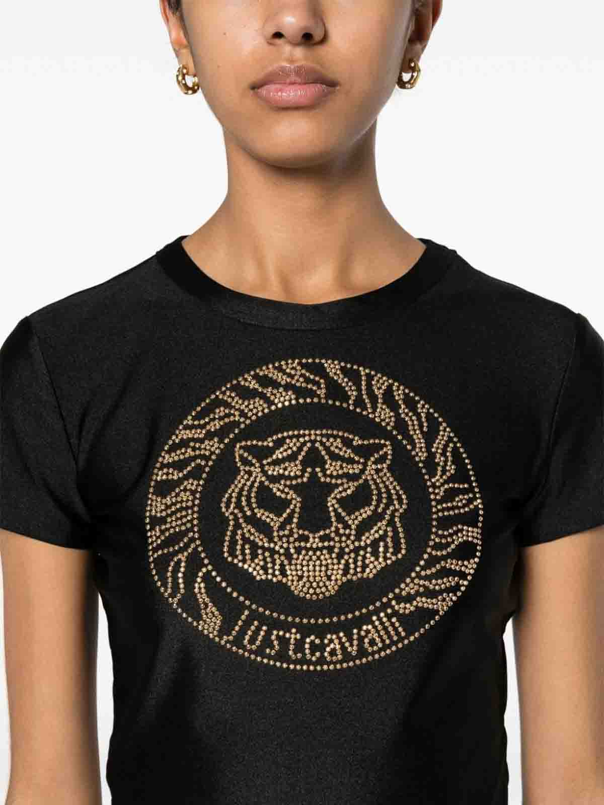 Shop Just Cavalli T-shirt With Logo In Negro