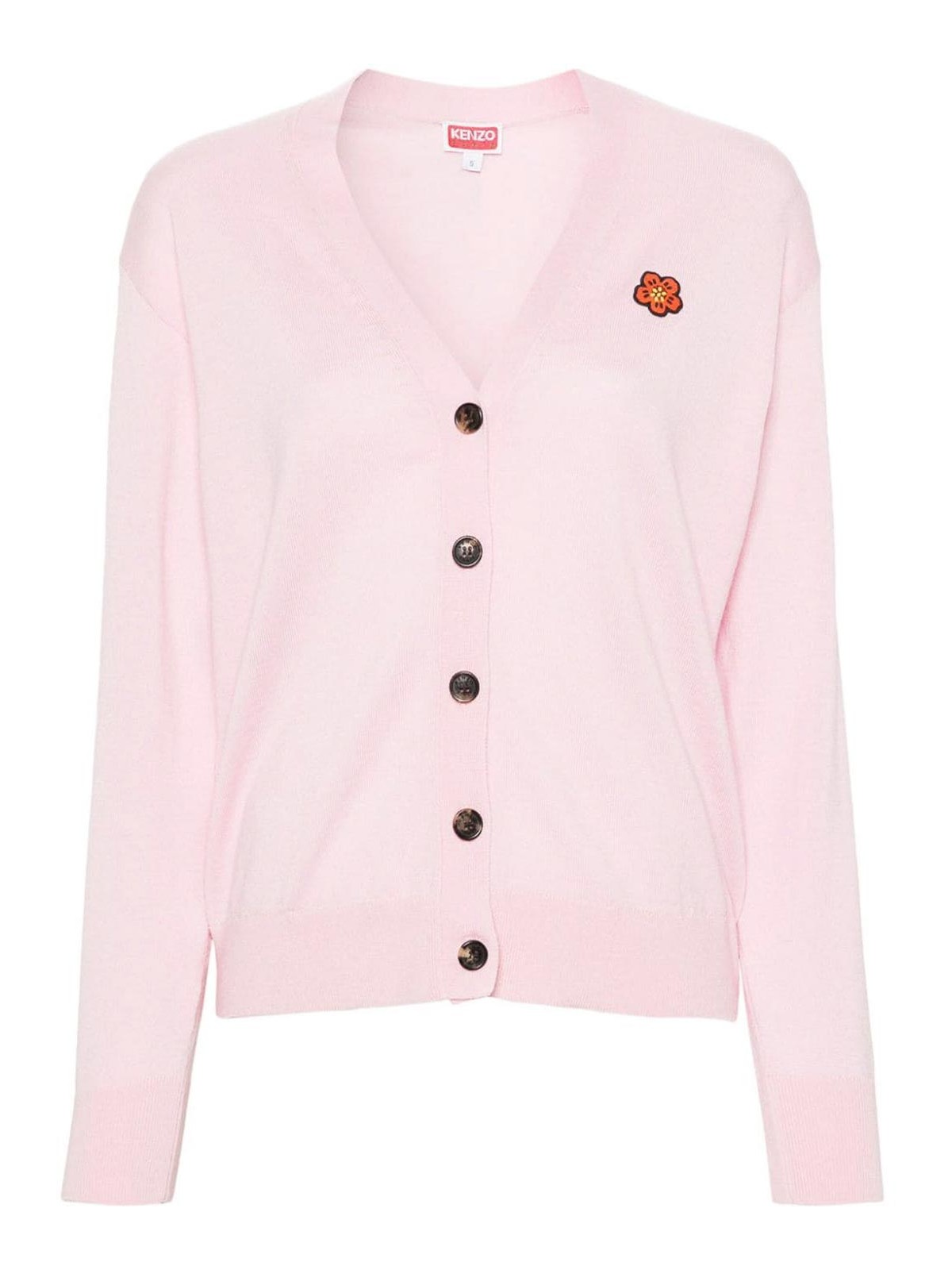 Shop Kenzo Pink Cardigan In Color Carne Y Neutral