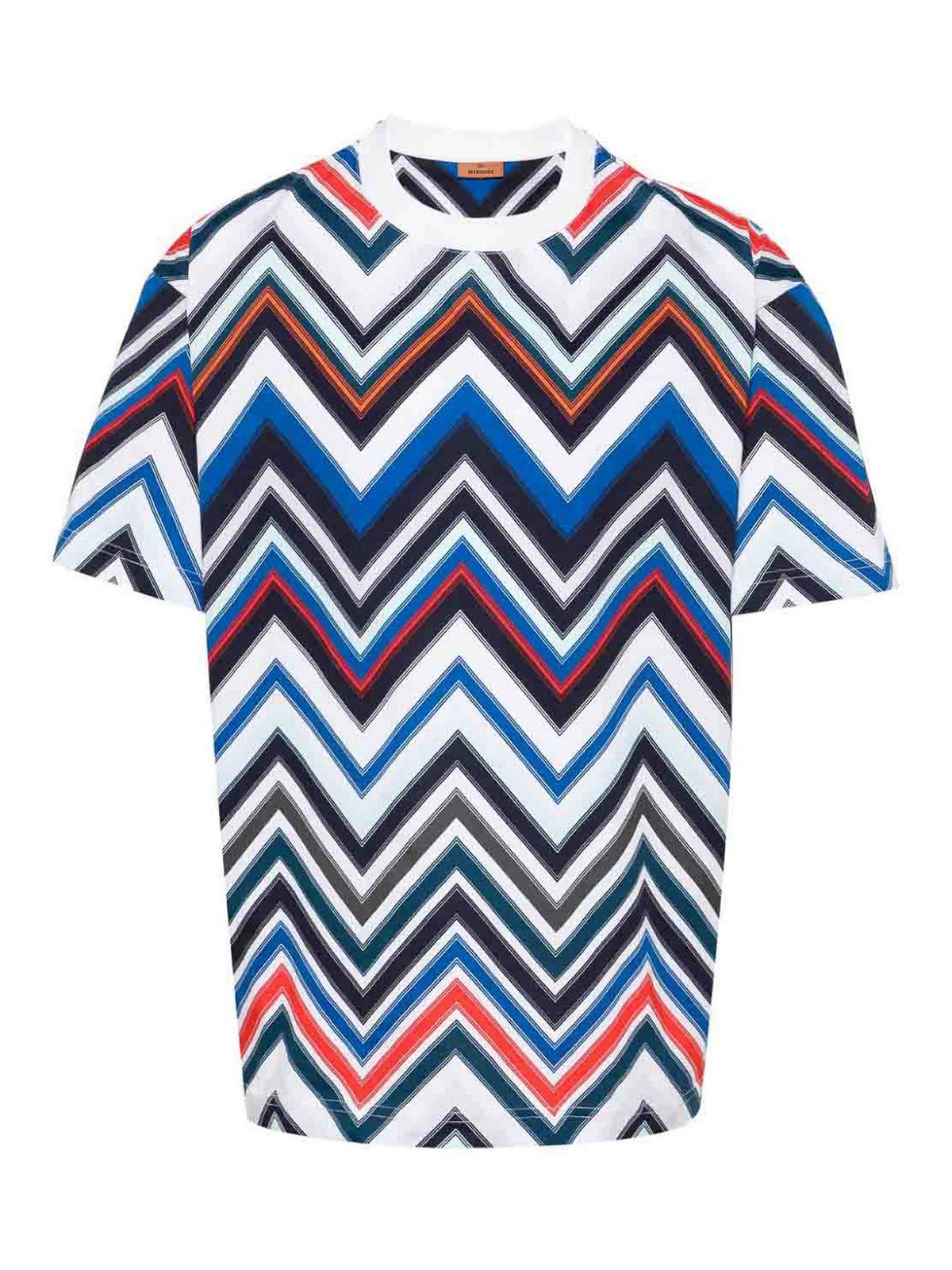 Missoni Cotton Zigzag T-shirt In Multicolor