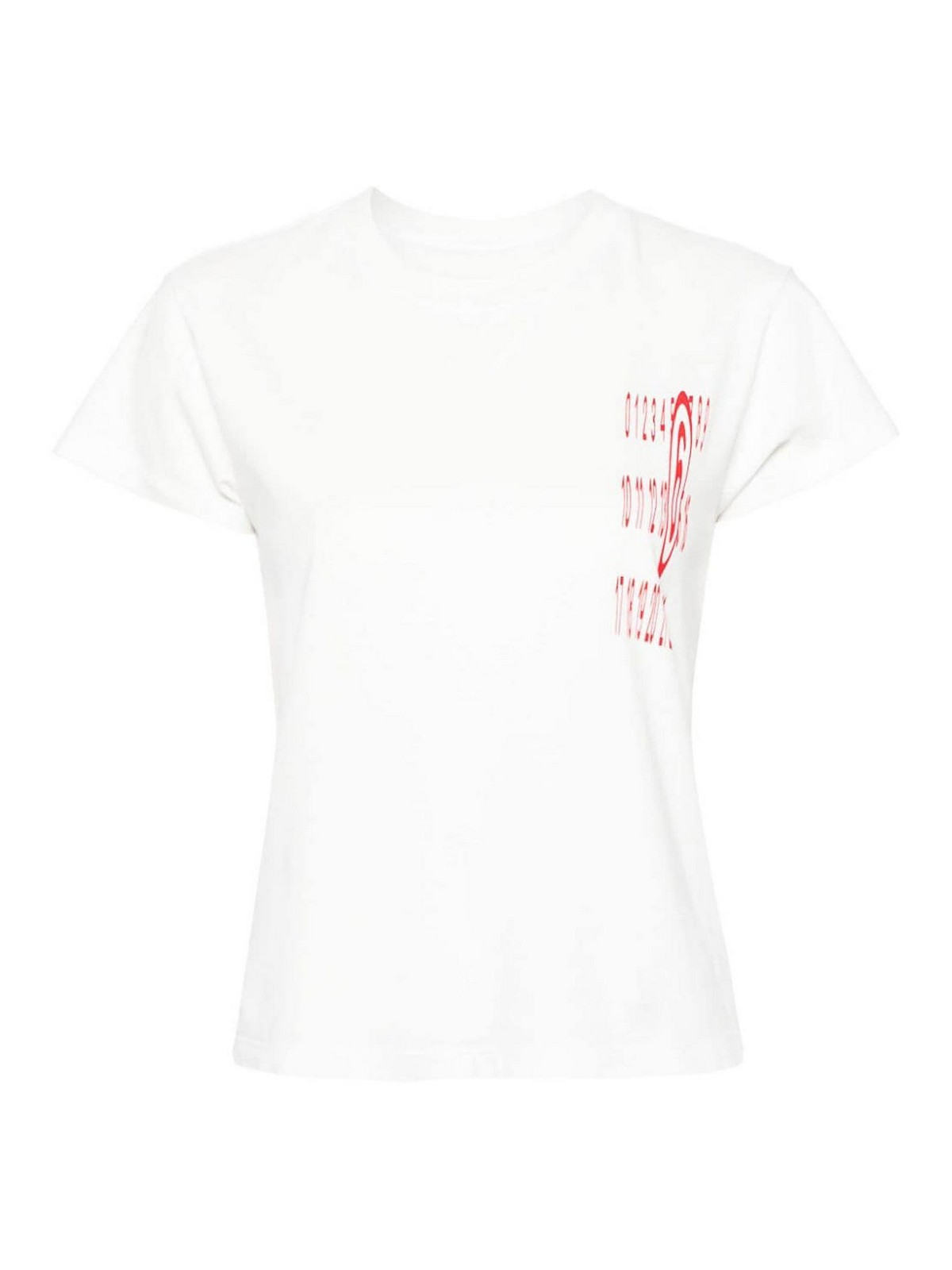 Shop Mm6 Maison Margiela Camiseta - Blanco