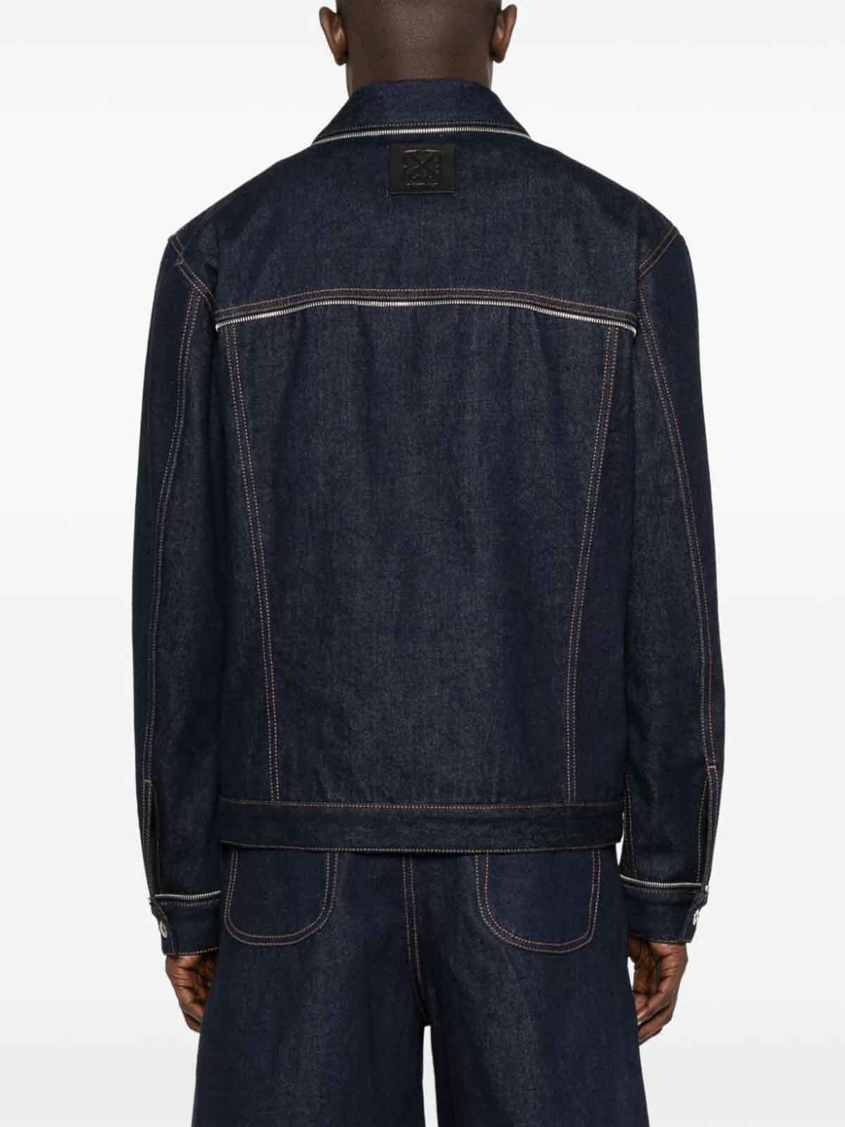 Shop Off-white Denim Jacket In Blue