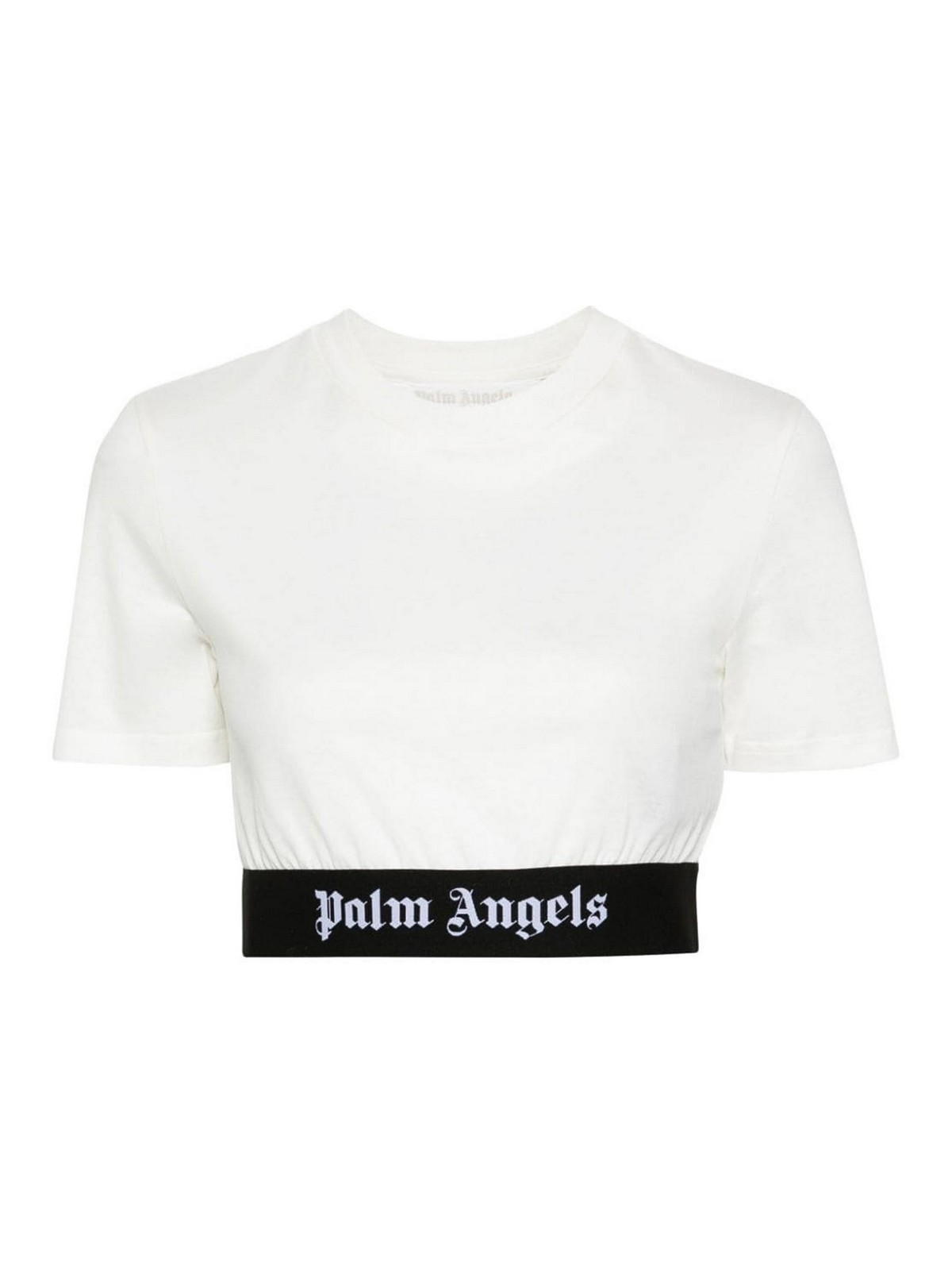 Shop Palm Angels Logoed Top In Beige