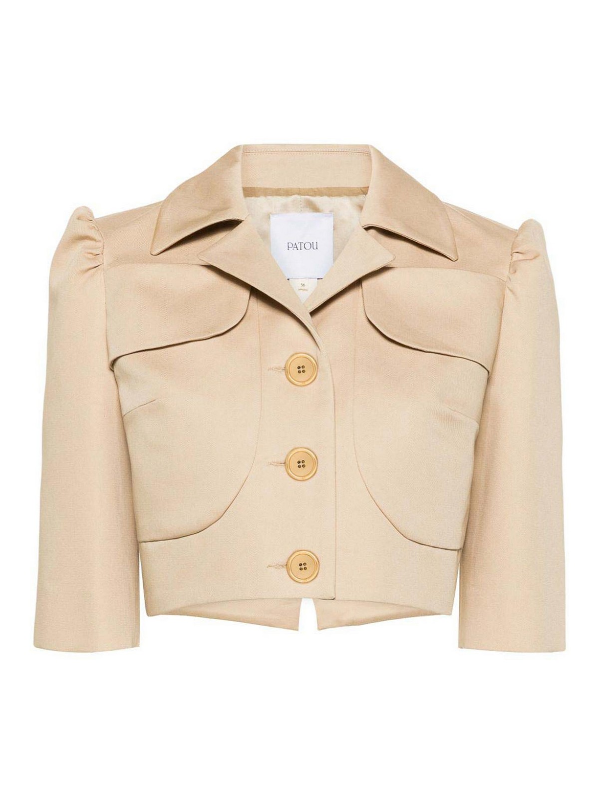 アウターその他 PATOU Woman Blazer Beige JA0460203 118P Access Fashion | Blazer with pockets