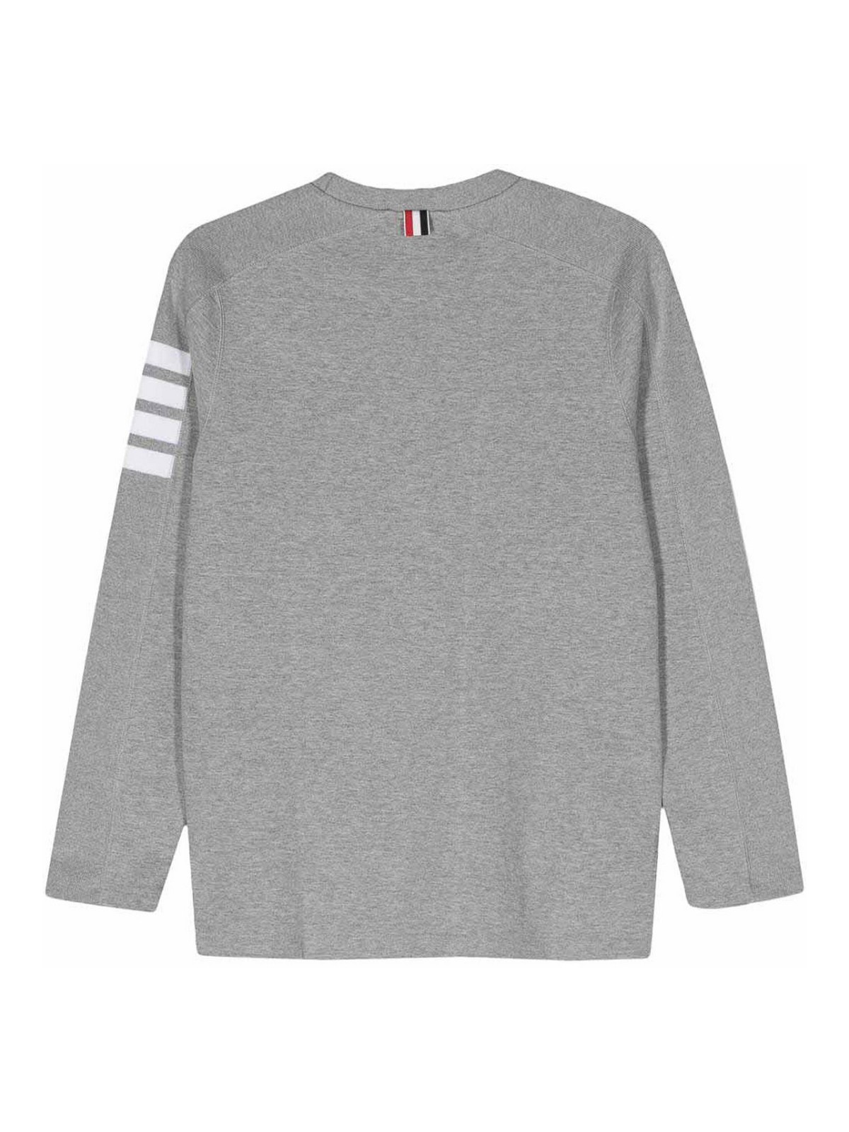 Shop Thom Browne Gray Crew Neck Sweatshirt In Grey