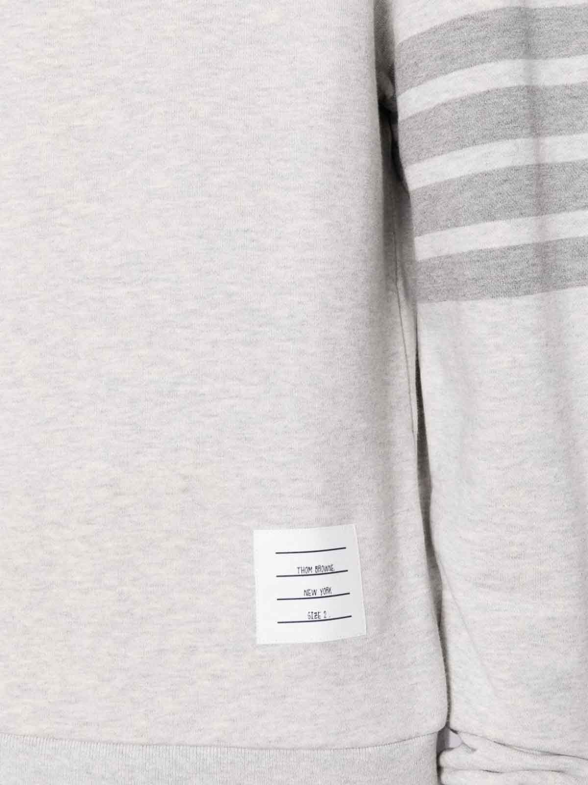 Shop Thom Browne Crewneck Sweatshirt In Grey