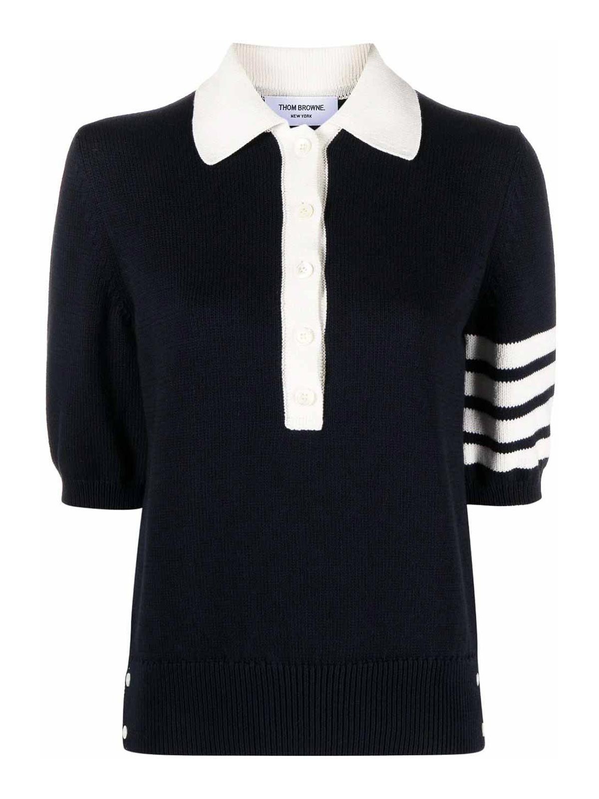 Shop Thom Browne Polo Hector In Blue