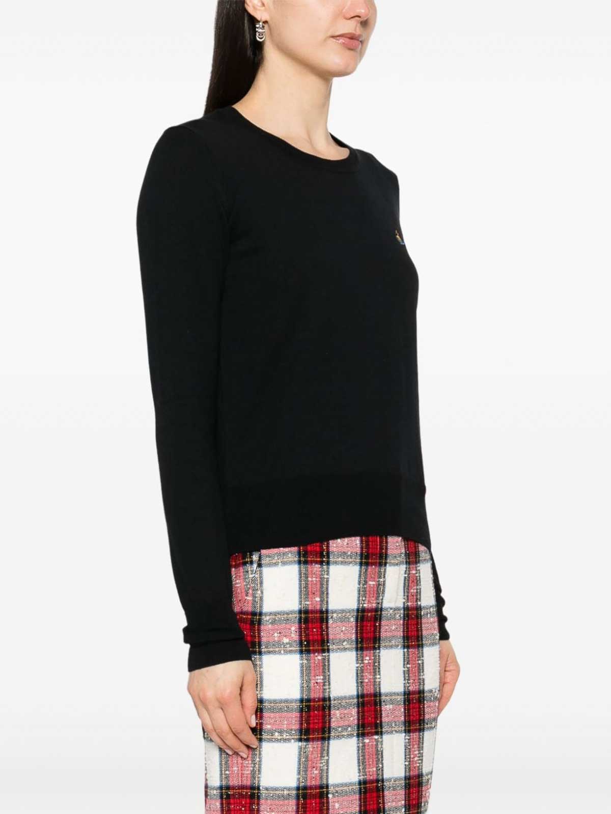 Shop Vivienne Westwood Crewneck Sweatshirt In Black