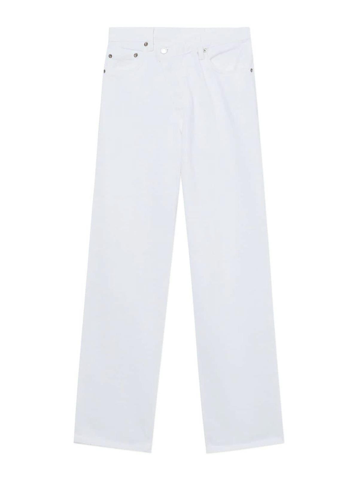 Agolde Criss Cross Straight Jeans In White