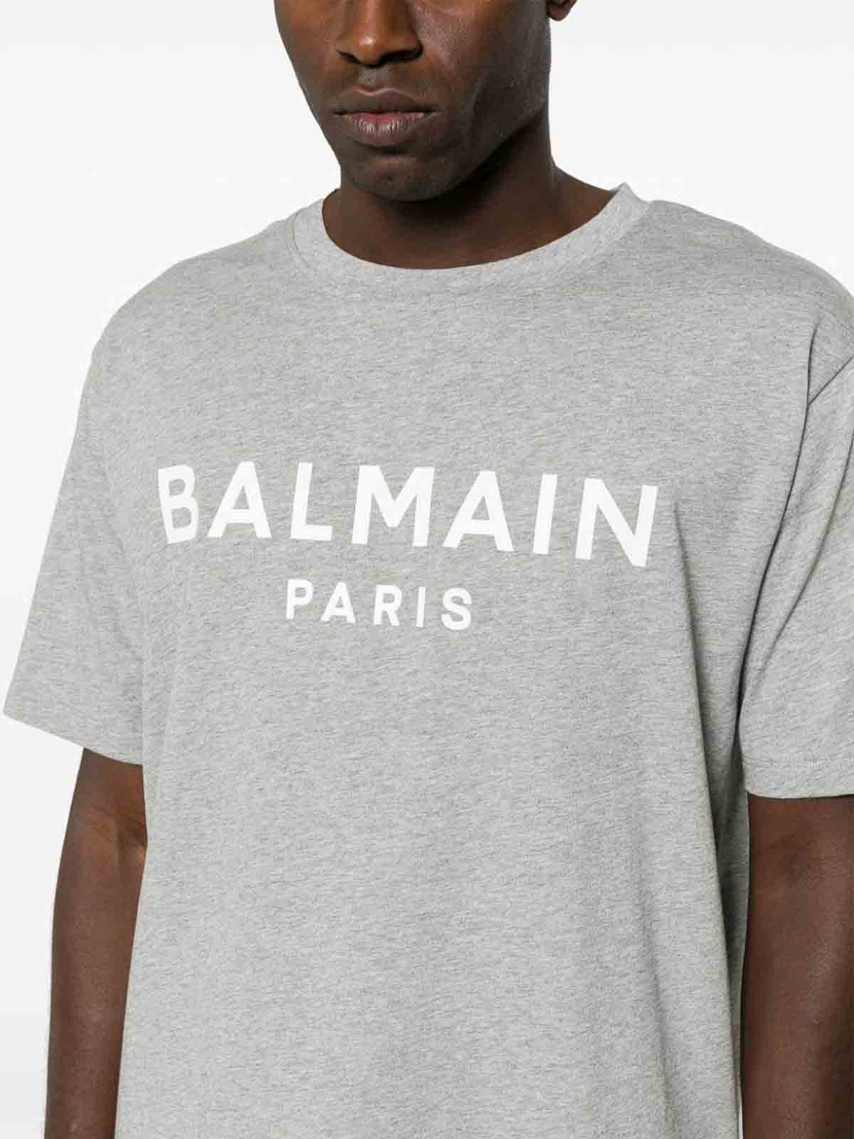 Shop Balmain Camiseta - Gris In Grey