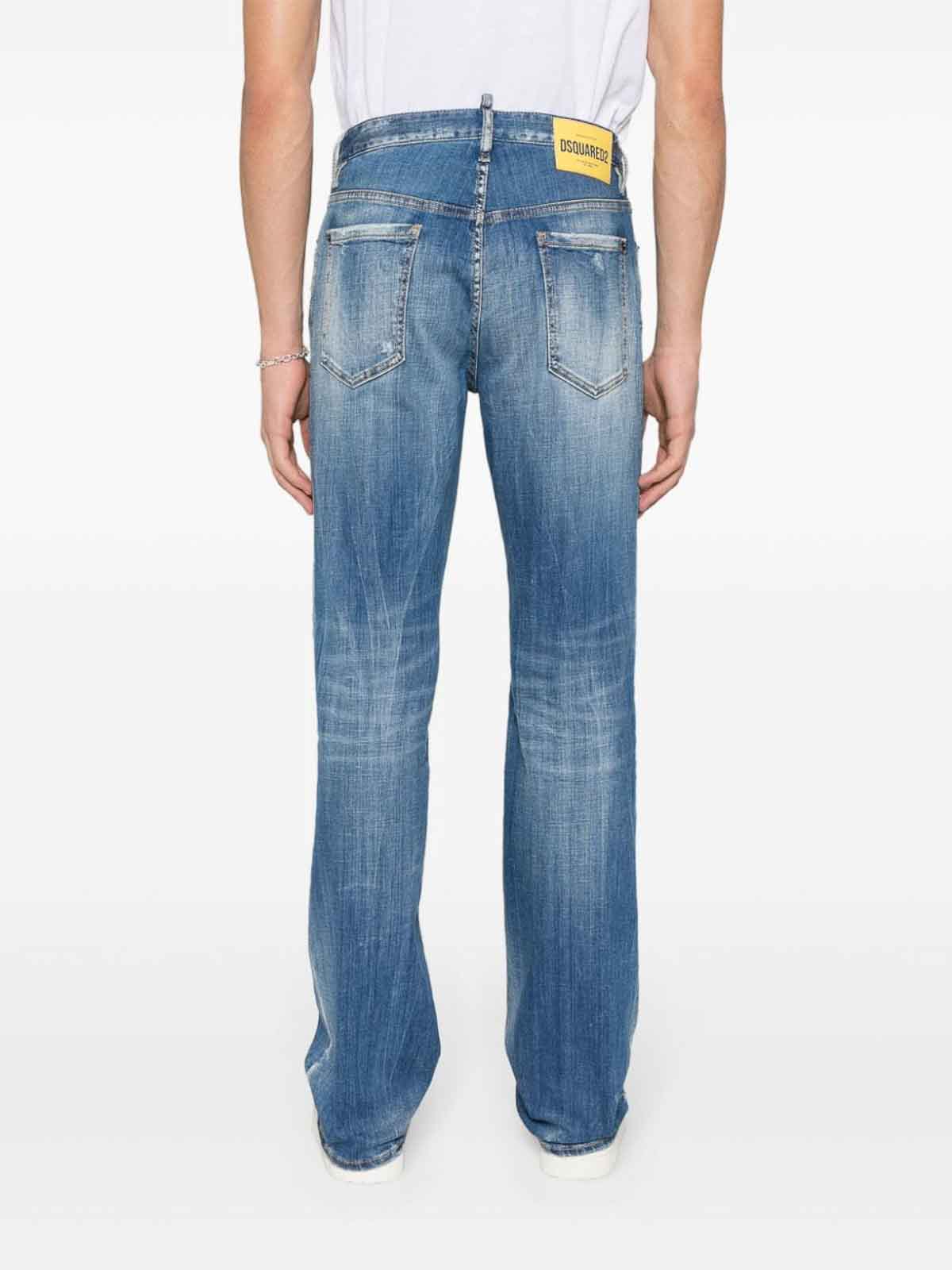 Shop Dsquared2 Straight Leg Jeans In Blue