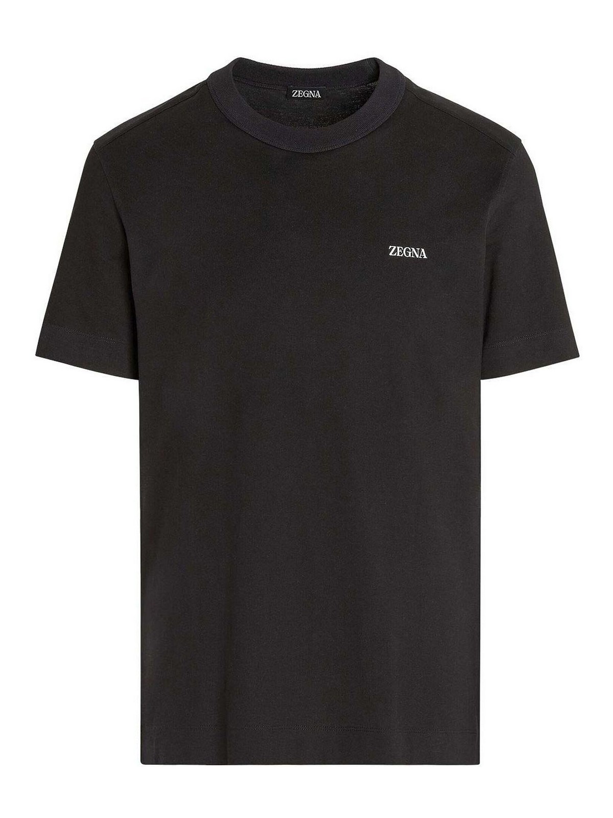 Shop Ermenegildo Zegna Logo T-shirt In Black