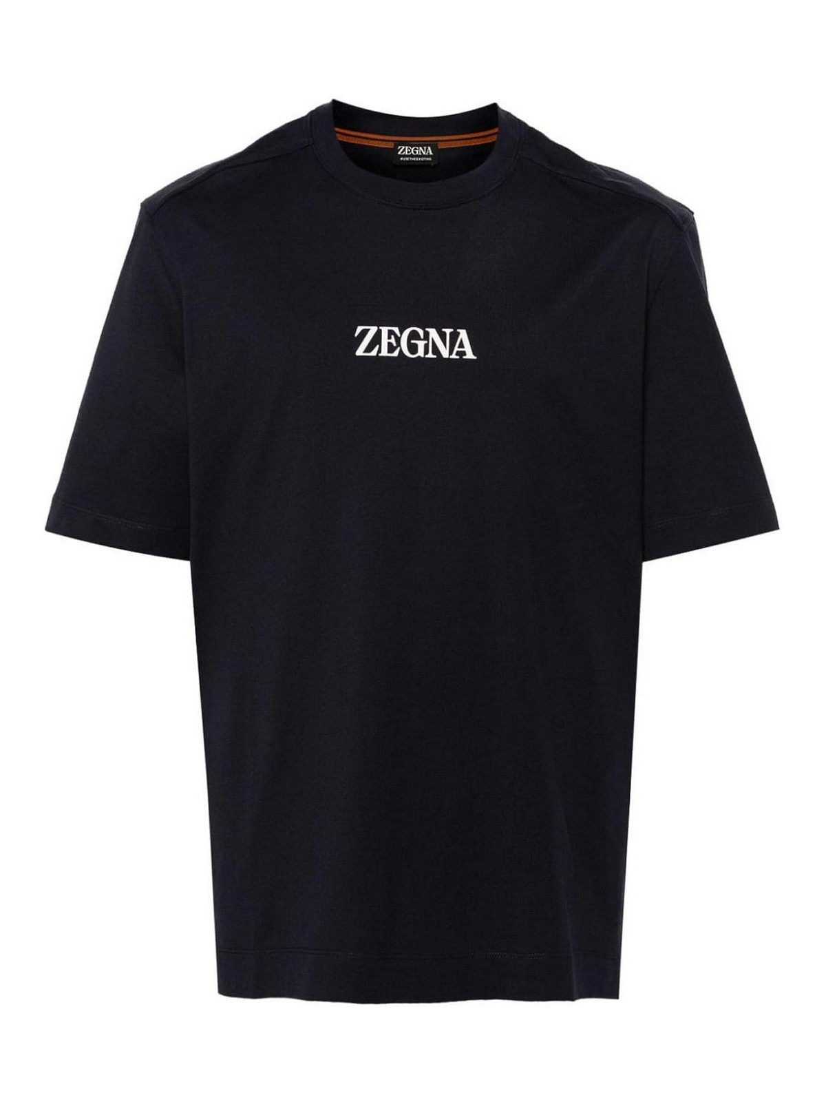 Shop Ermenegildo Zegna T-shirt In Dark Blue