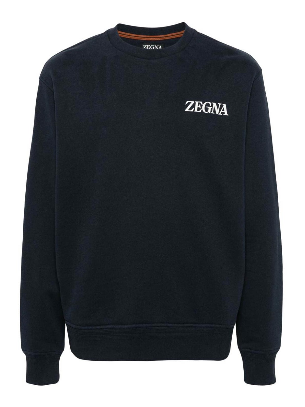 Shop Ermenegildo Zegna Navy Blue Sweatshirt In Dark Blue