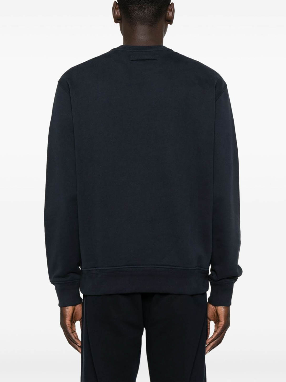 Shop Ermenegildo Zegna Navy Blue Sweatshirt In Dark Blue