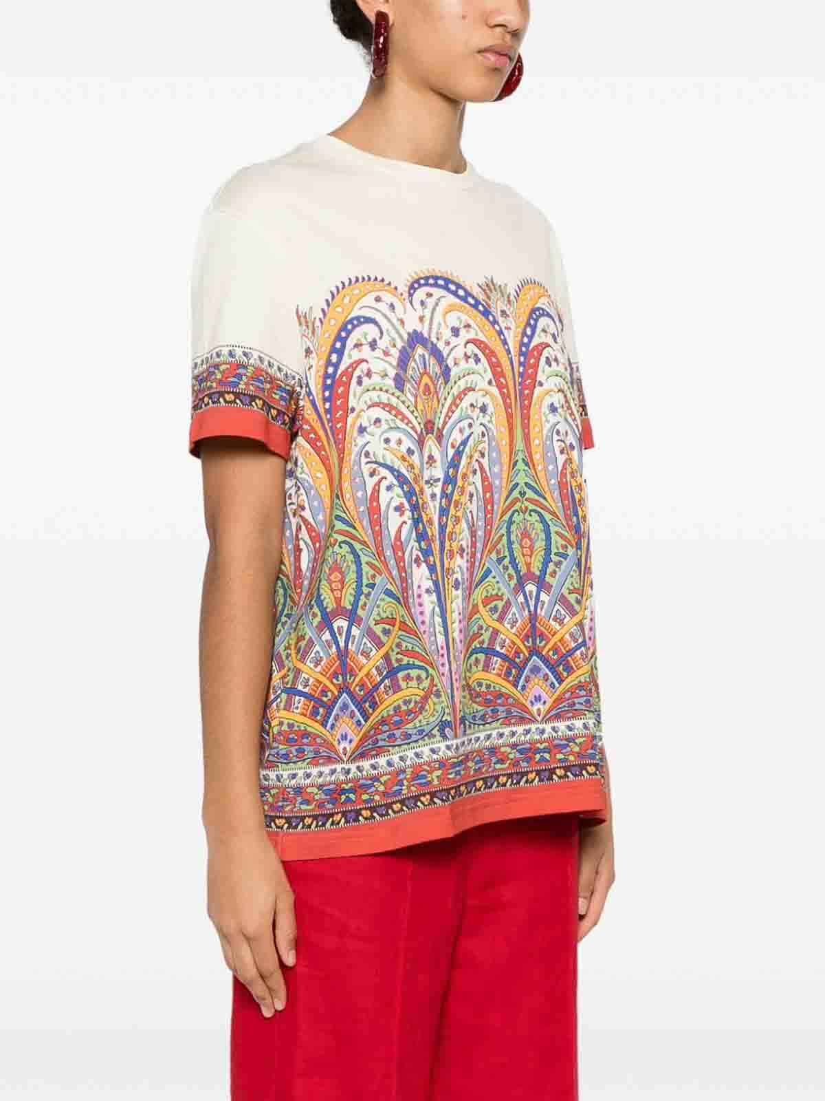 Shop Etro Paisley T-shirt In Multicolour