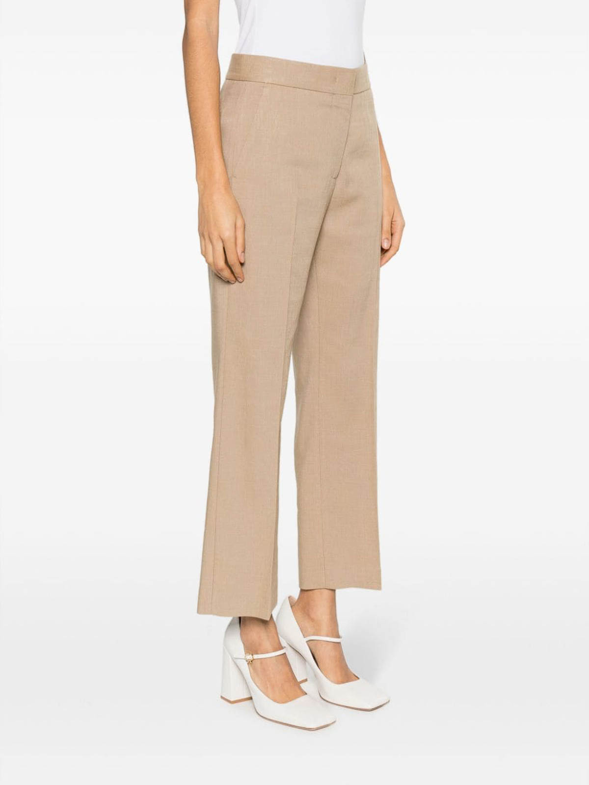 Shop Msgm Jeans In Beige