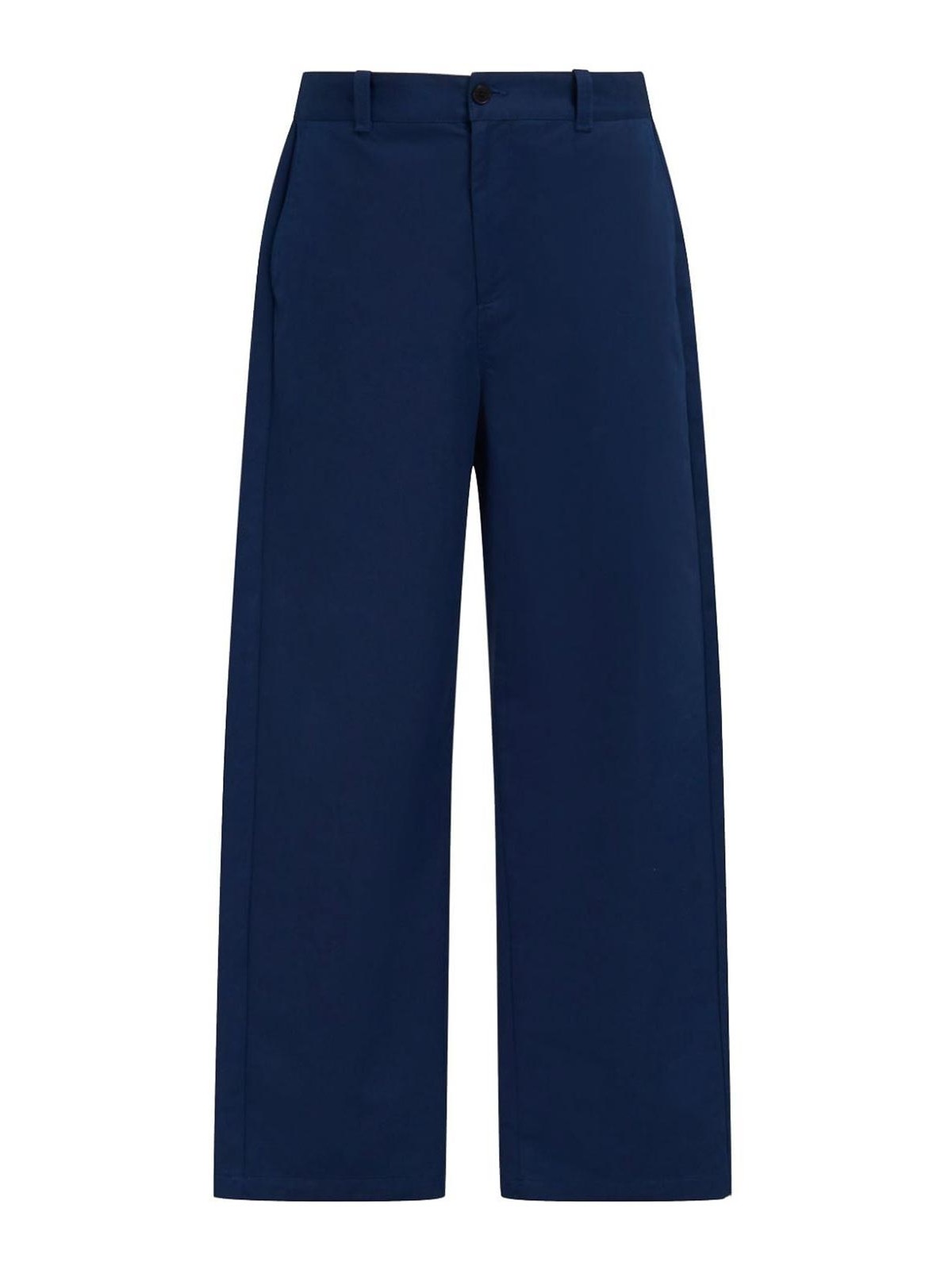 Shop Marni Casual Trousers In Dark Blue
