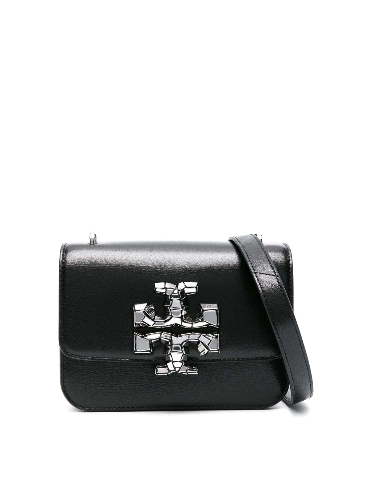 Tory Burch `eleanor Distressed` Small Convertible Shoulder Bag In Black  