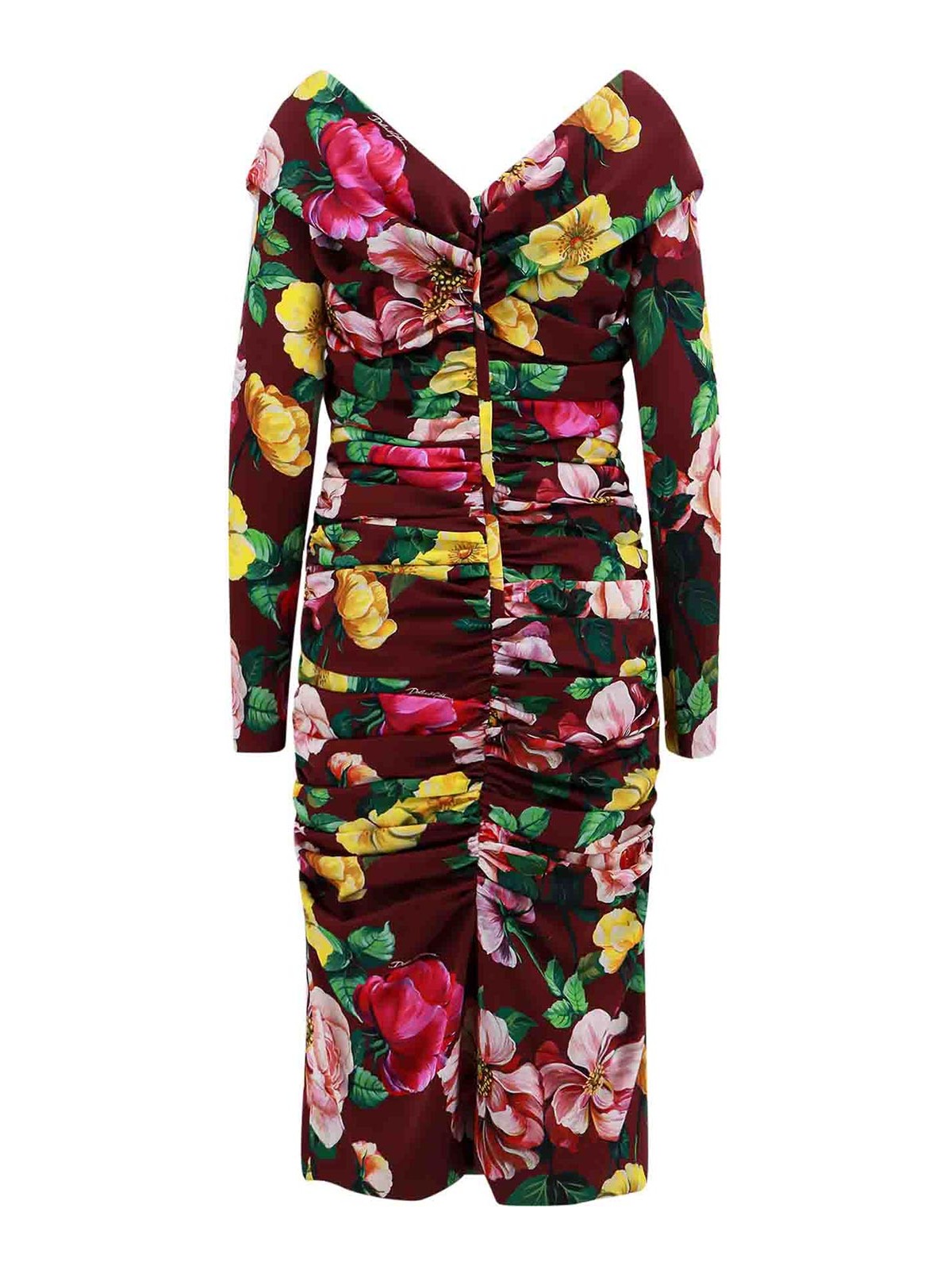 Shop Dolce & Gabbana Vestido Midi - Multicolor In Multicolour