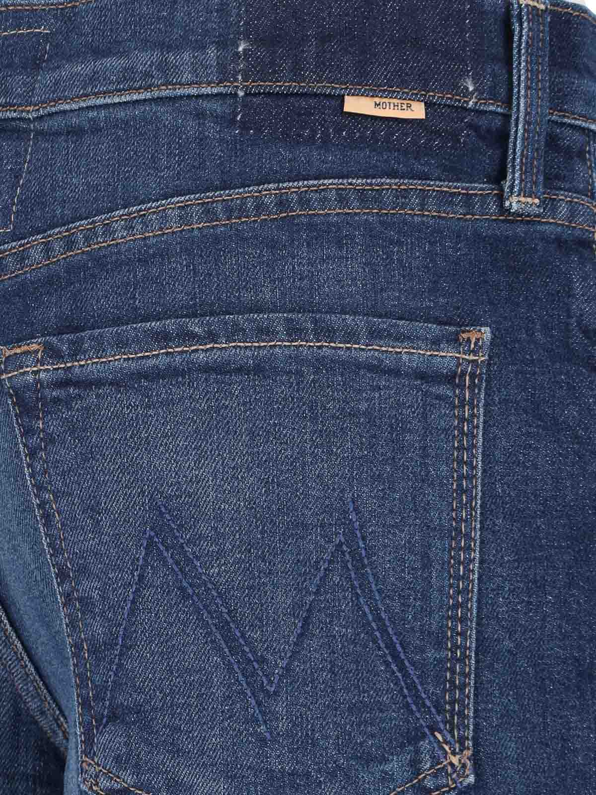 Shop Mother Jeans Acampanados - Azul In Blue