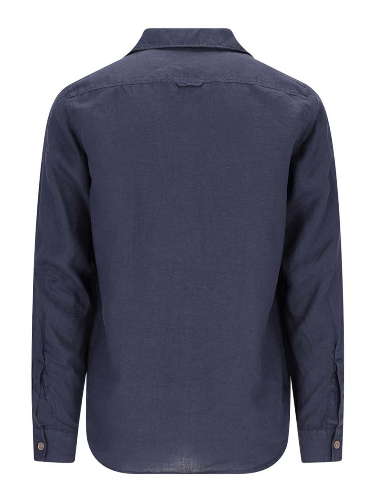 Shop Paul Smith Linen Shirt In Blue