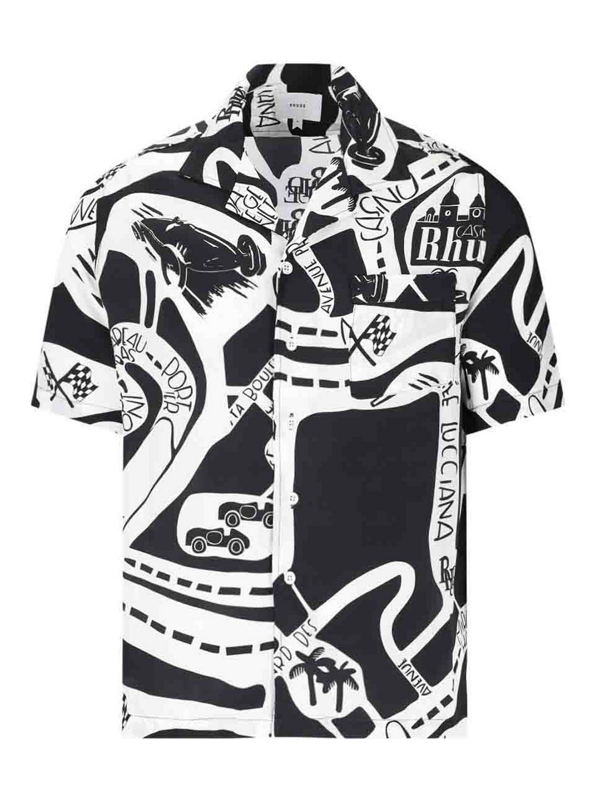 Rhude Pattern T-shirt In Black