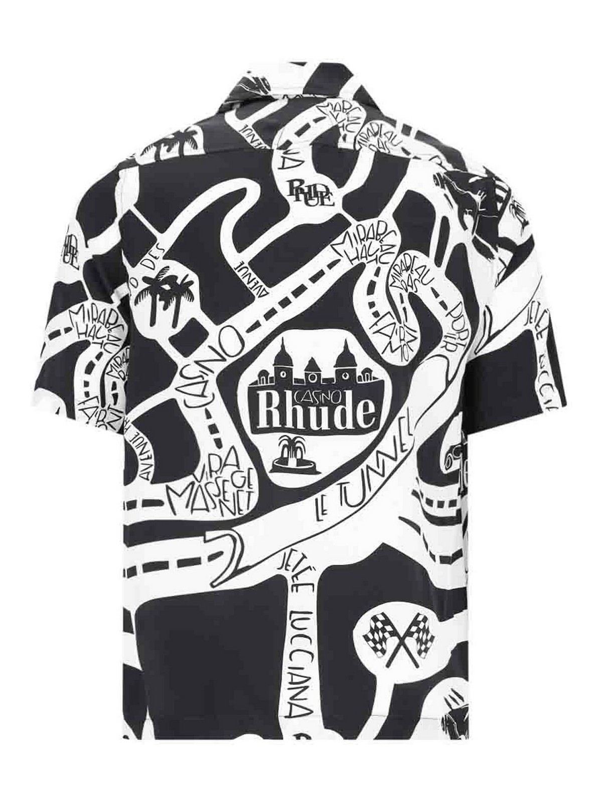Shop Rhude Pattern T-shirt In Black