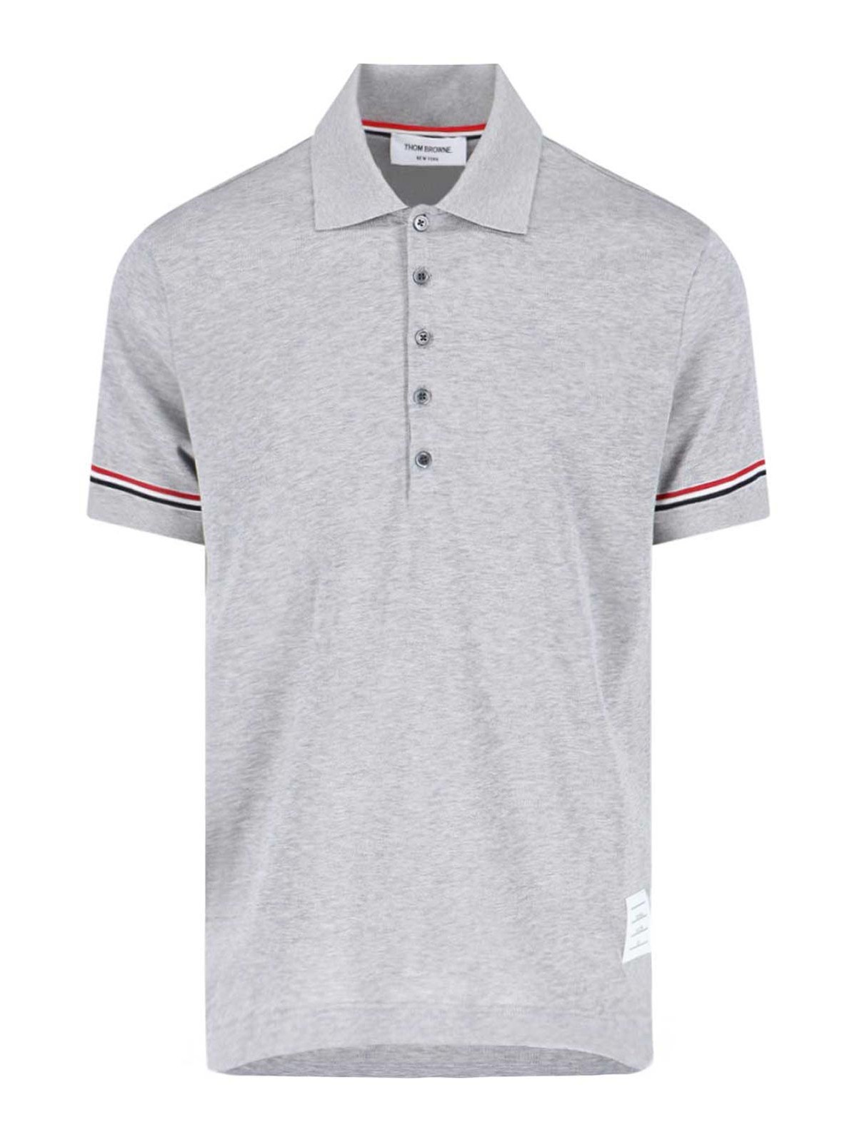 Shop Thom Browne Polo - Gris In Grey