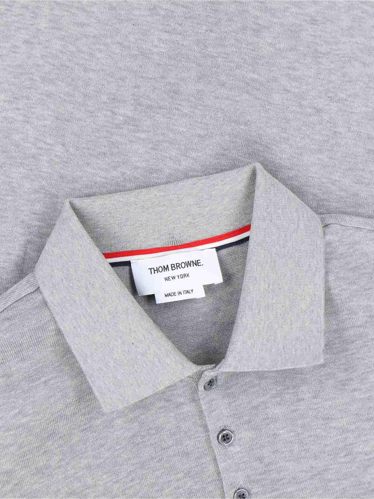 Shop Thom Browne Polo In Grey