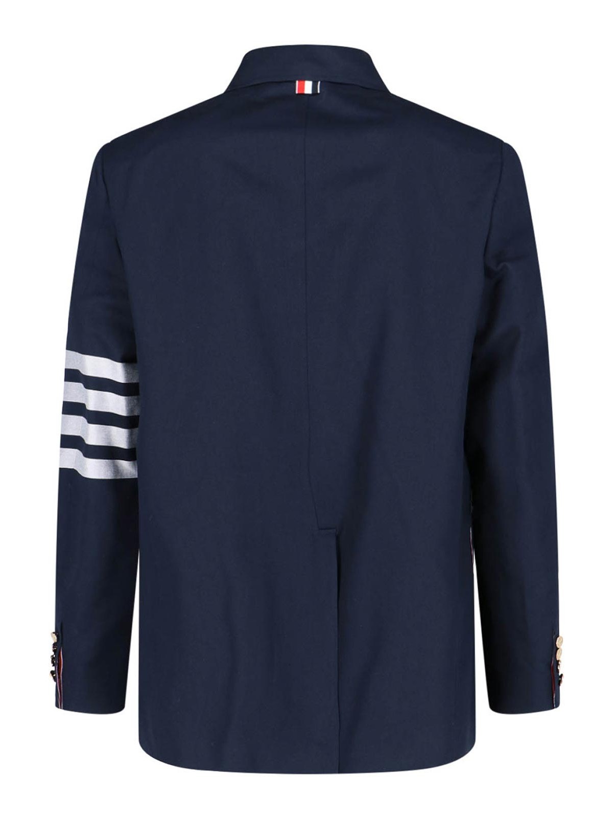 Shop Thom Browne Double-breasted Blazer In Blue