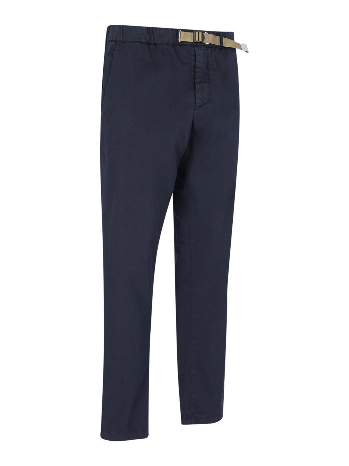 Shop White Sand Casual Trousers In Blue