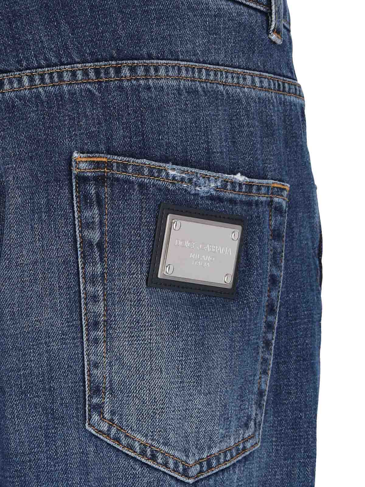 Jean Destroy Dolce & Gabbana Pour Femme - Taille 44 - Délavé Girly - Occasion En Super état