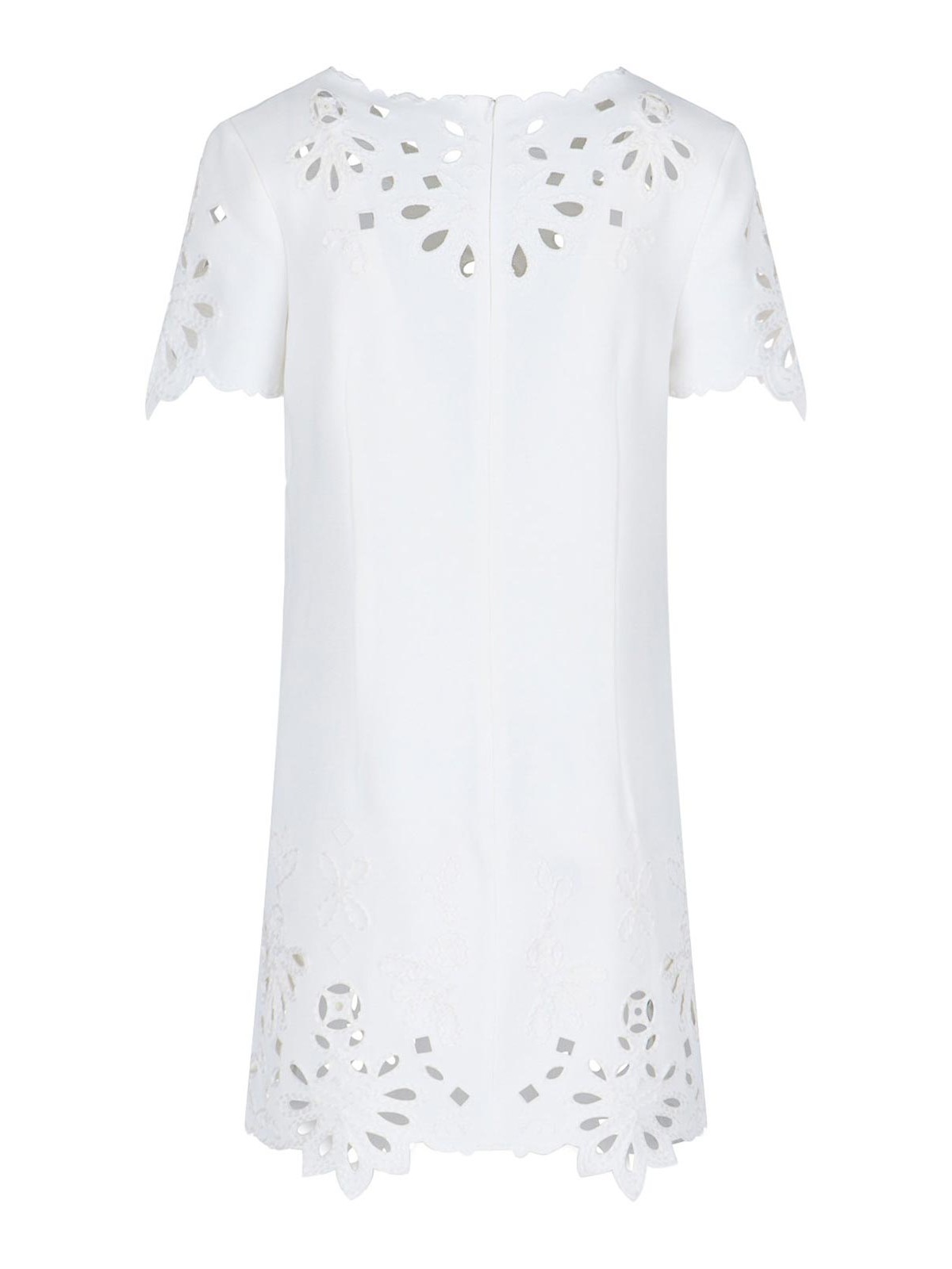 Shop Ermanno Scervino Sangallo Dress In White