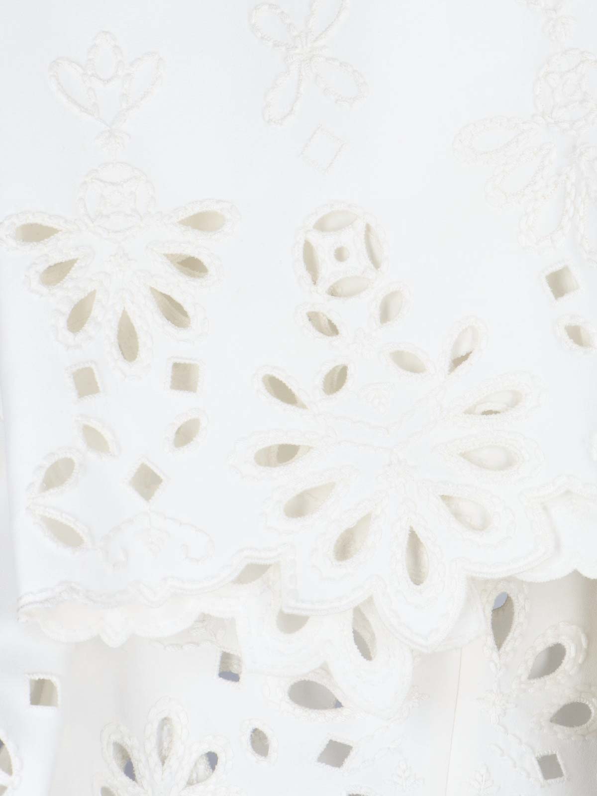 Shop Ermanno Scervino Sangallo Dress In White