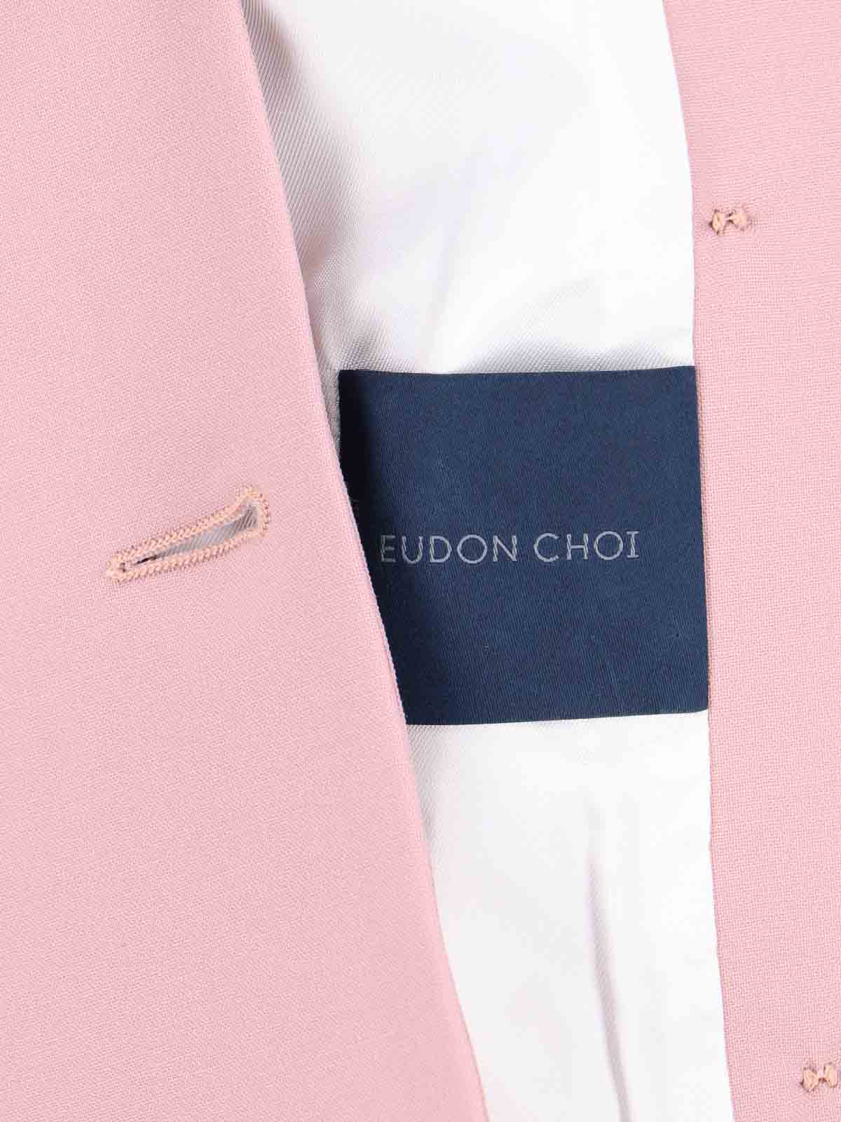 Shop Eudon Choi Blazer In Nude & Neutrals