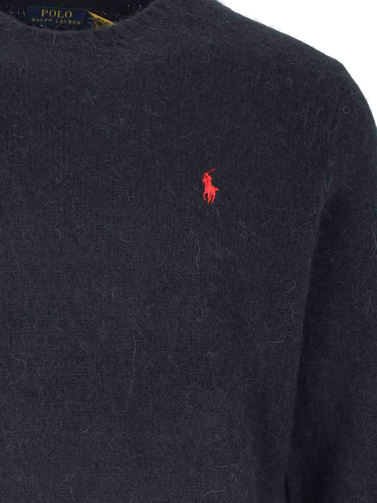 Shop Polo Ralph Lauren Crewneck In Black