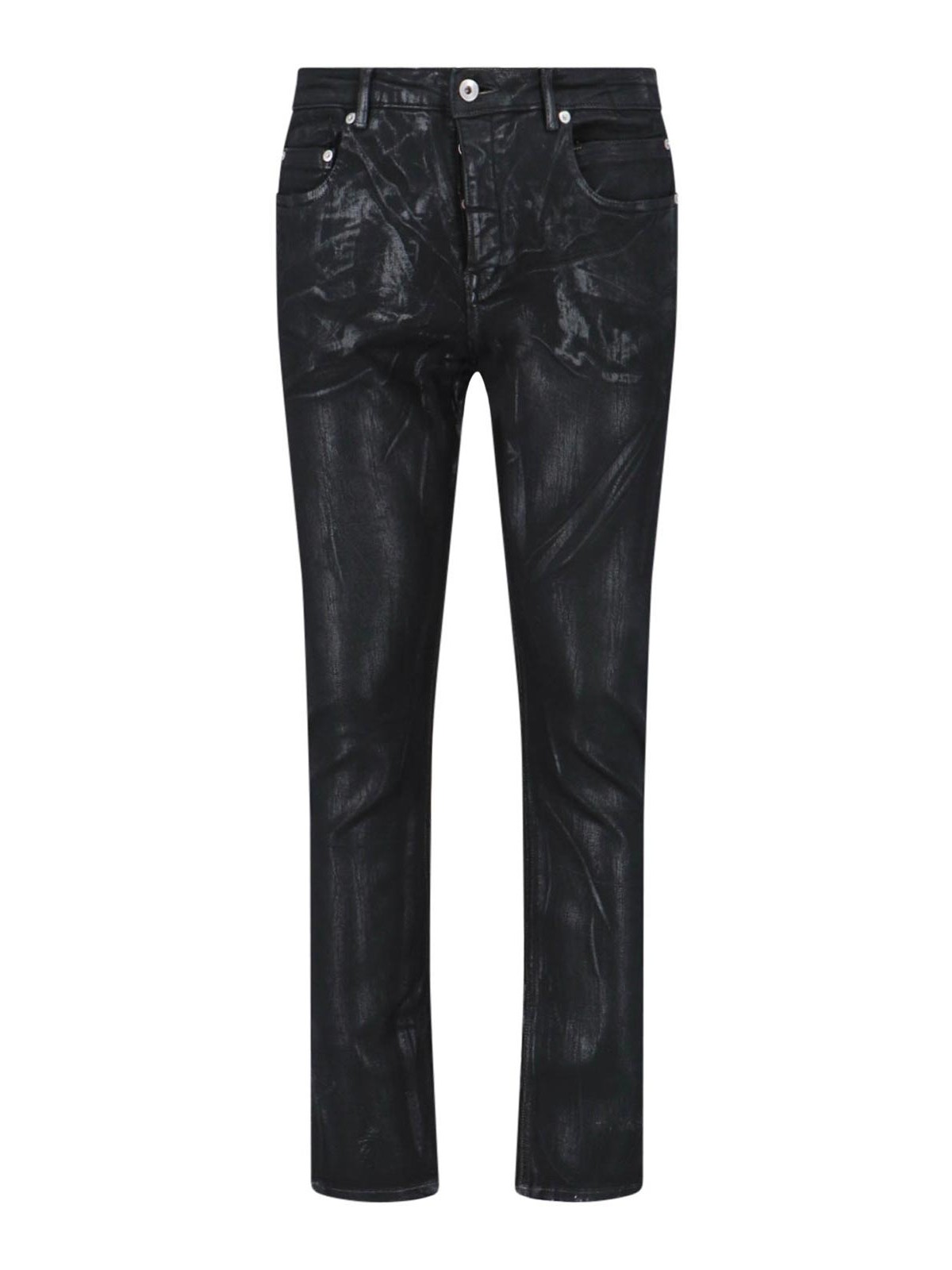 Shop Rick Owens Jeans Slim In Black