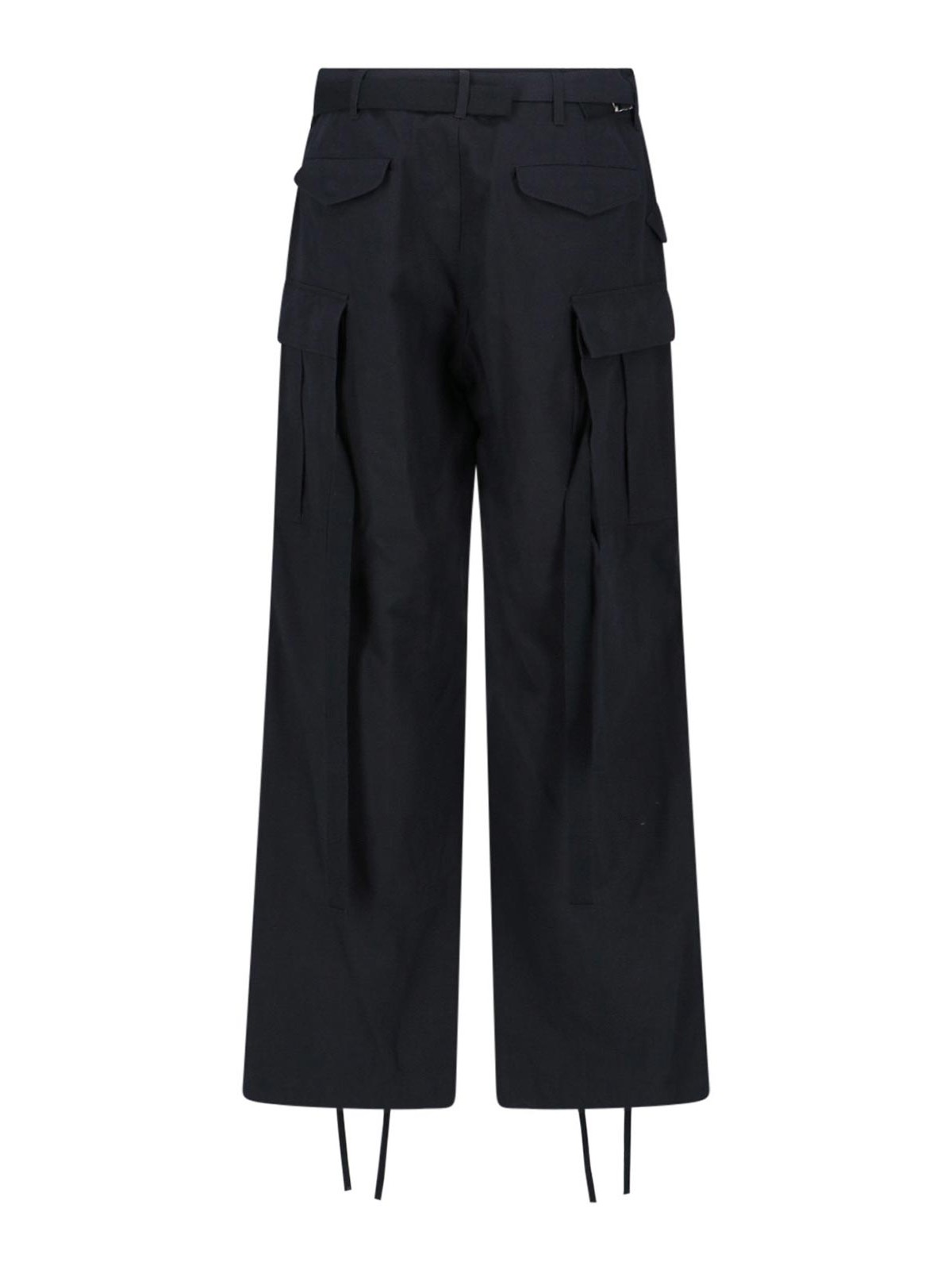 Shop Sacai Casual Trousers In Black