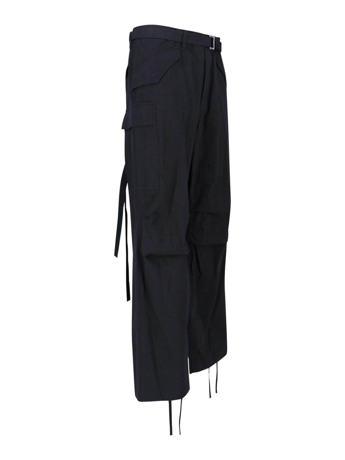 Shop Sacai Casual Trousers In Black