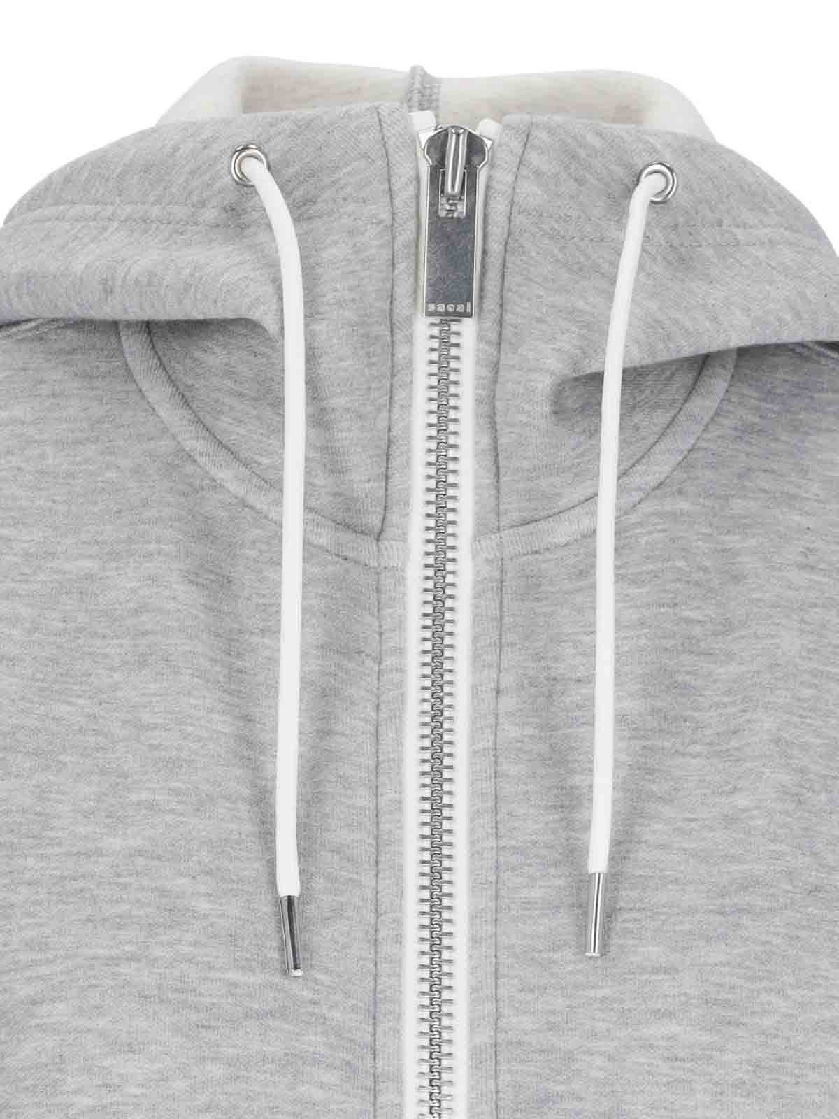 Shop Sacai Sweatshirt In Grey